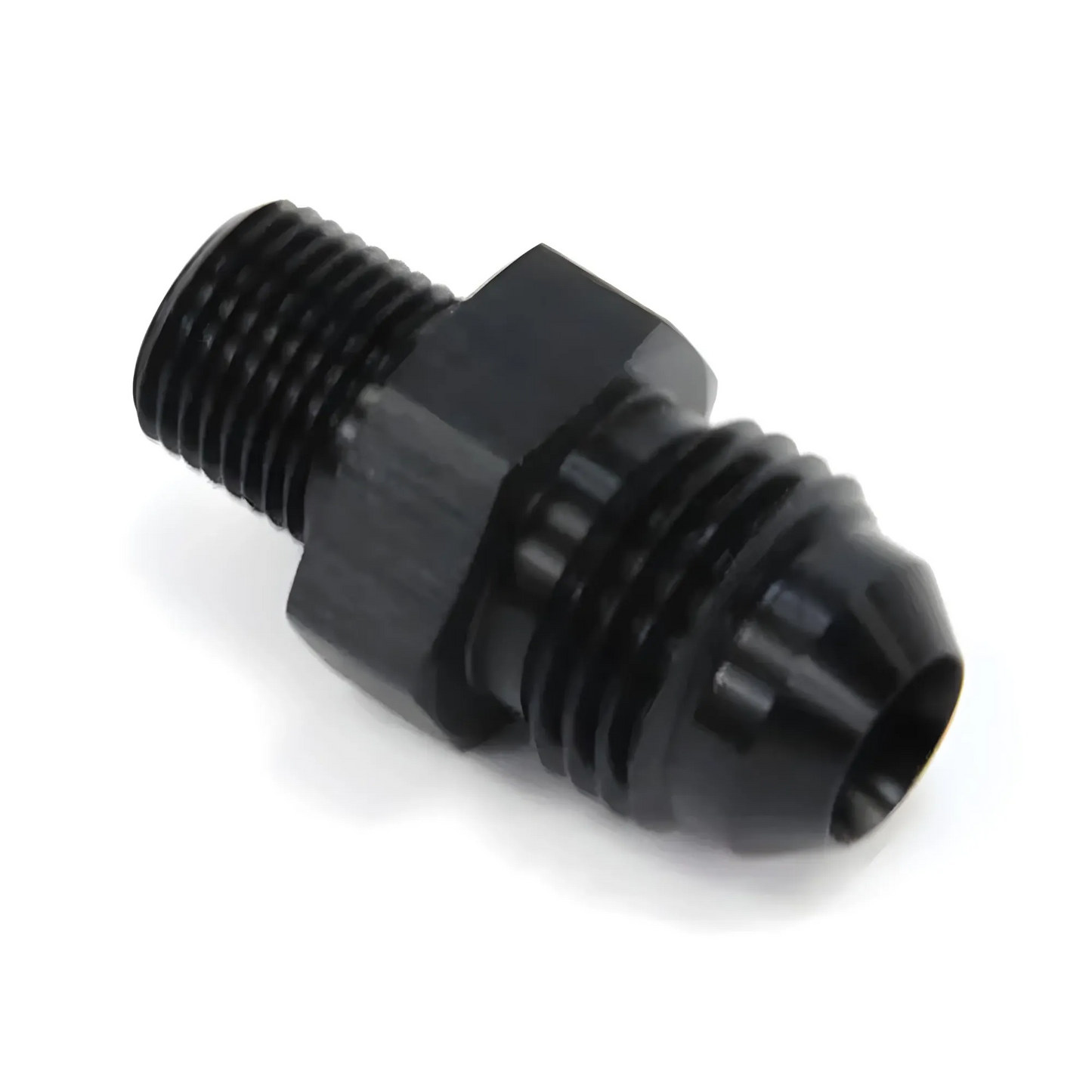 1/8" NPT x 6AN Straight Black Fitting