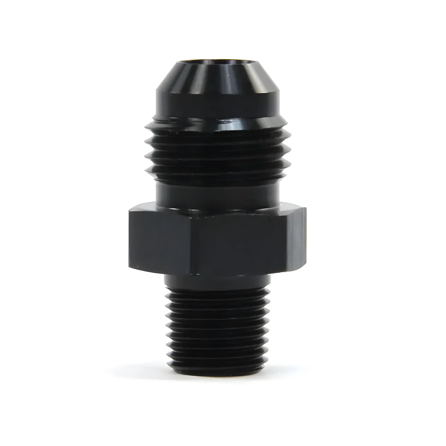 1/8" NPT x 6AN Straight Black Fitting