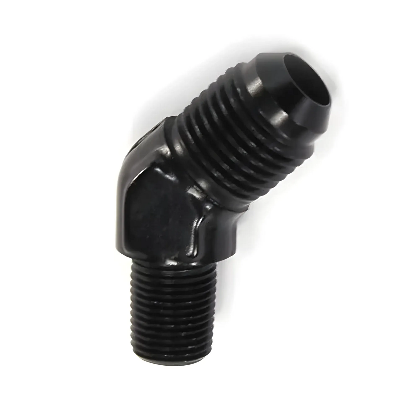 Black 1/8 NPT x 6AN 45°