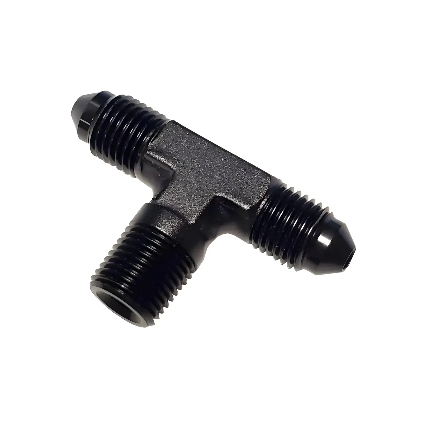 1/8" NPT x 3AN x 3AN Branch Tee Fitting - Male/Male/Male