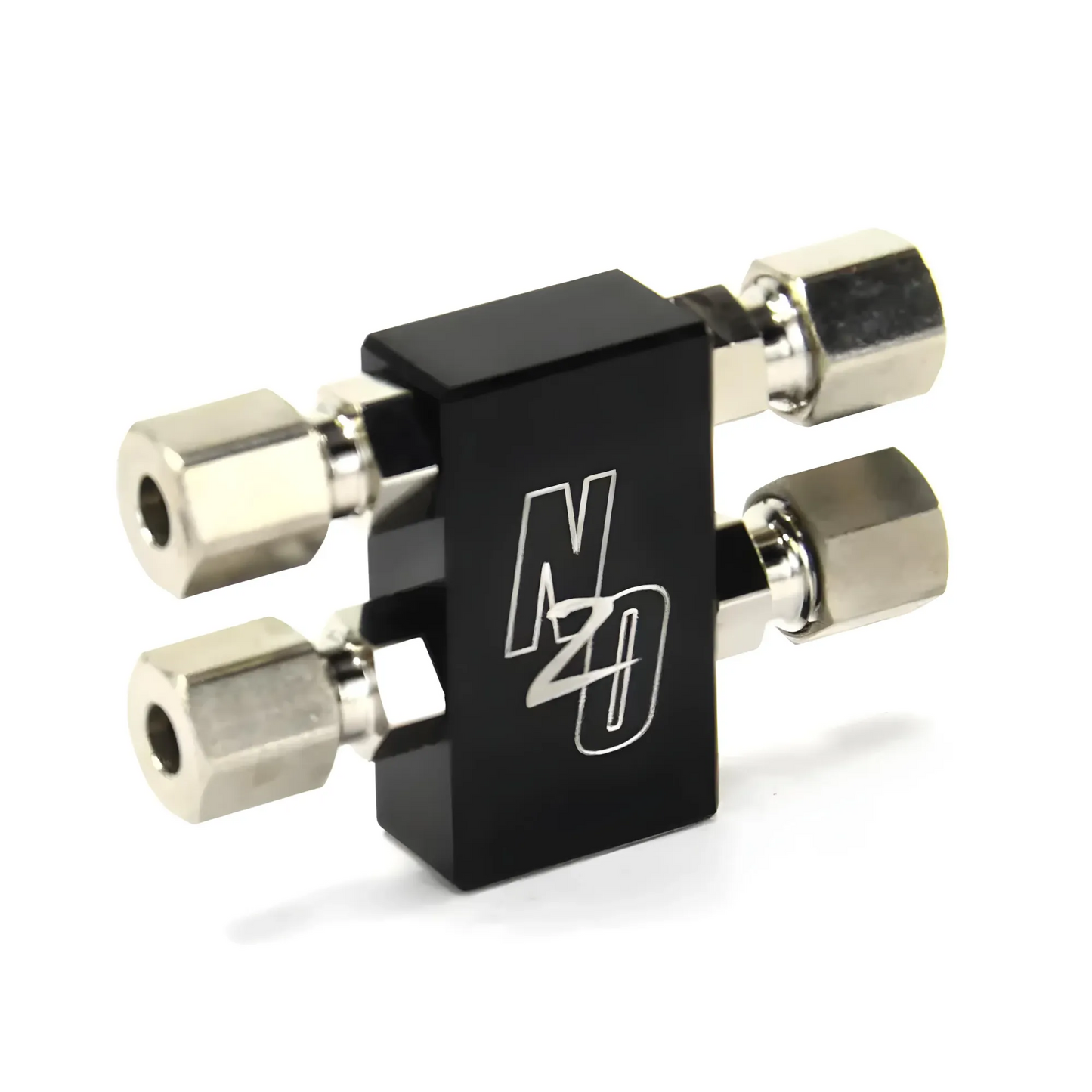 Compact Billet 1 in 4 Out Distribution Block With Compression Fittings