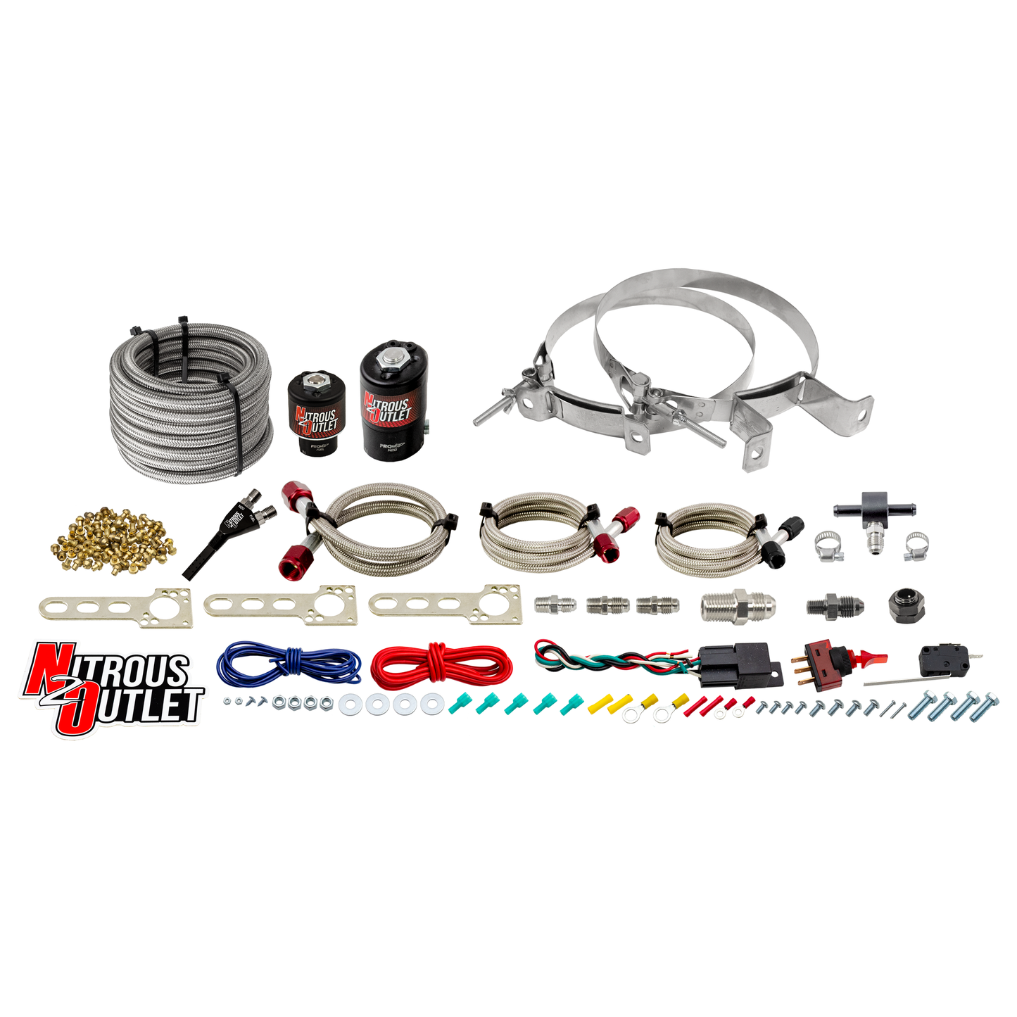Universal EFI Single Hydra Nozzle System - Gas/E85 (5-55psi)(50-250HP)