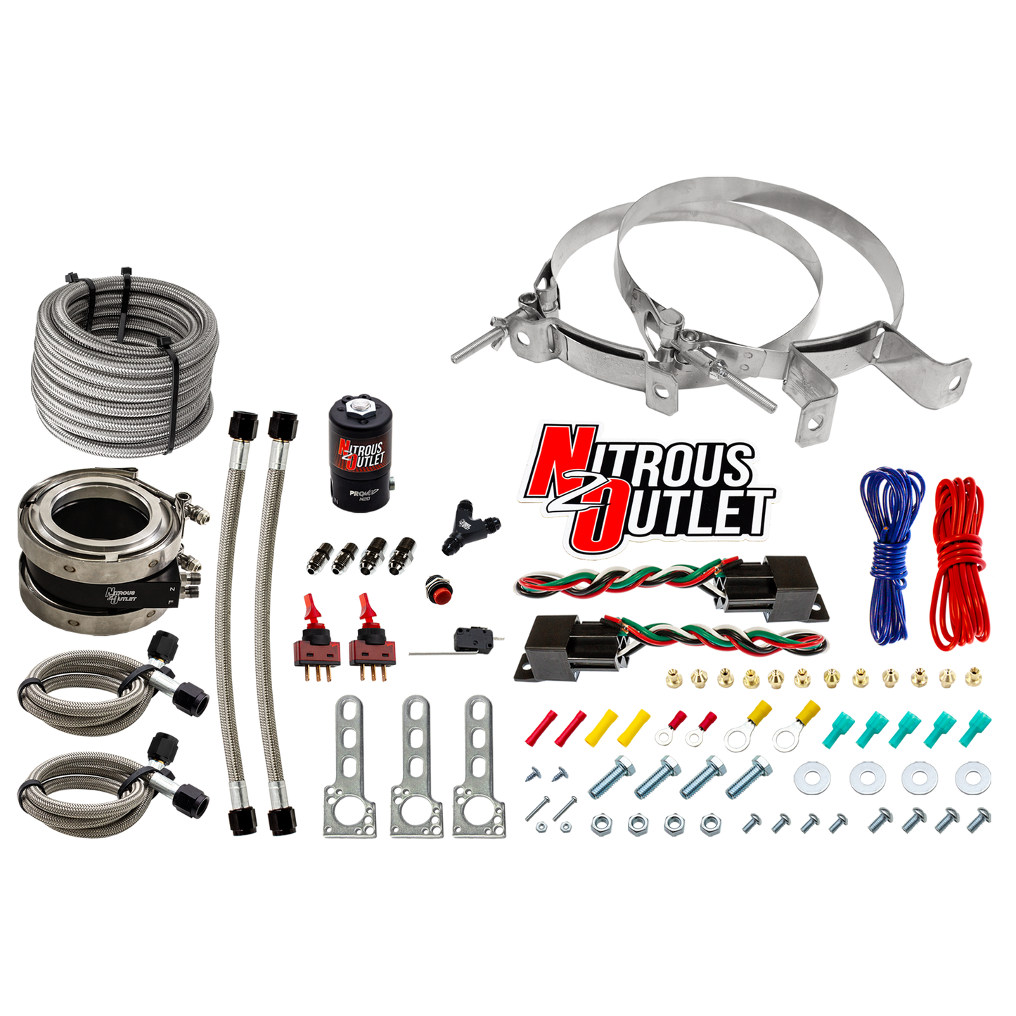 Nitrous Outlet Interspooler 3" Dual Stage Dry Nitrous Plate System