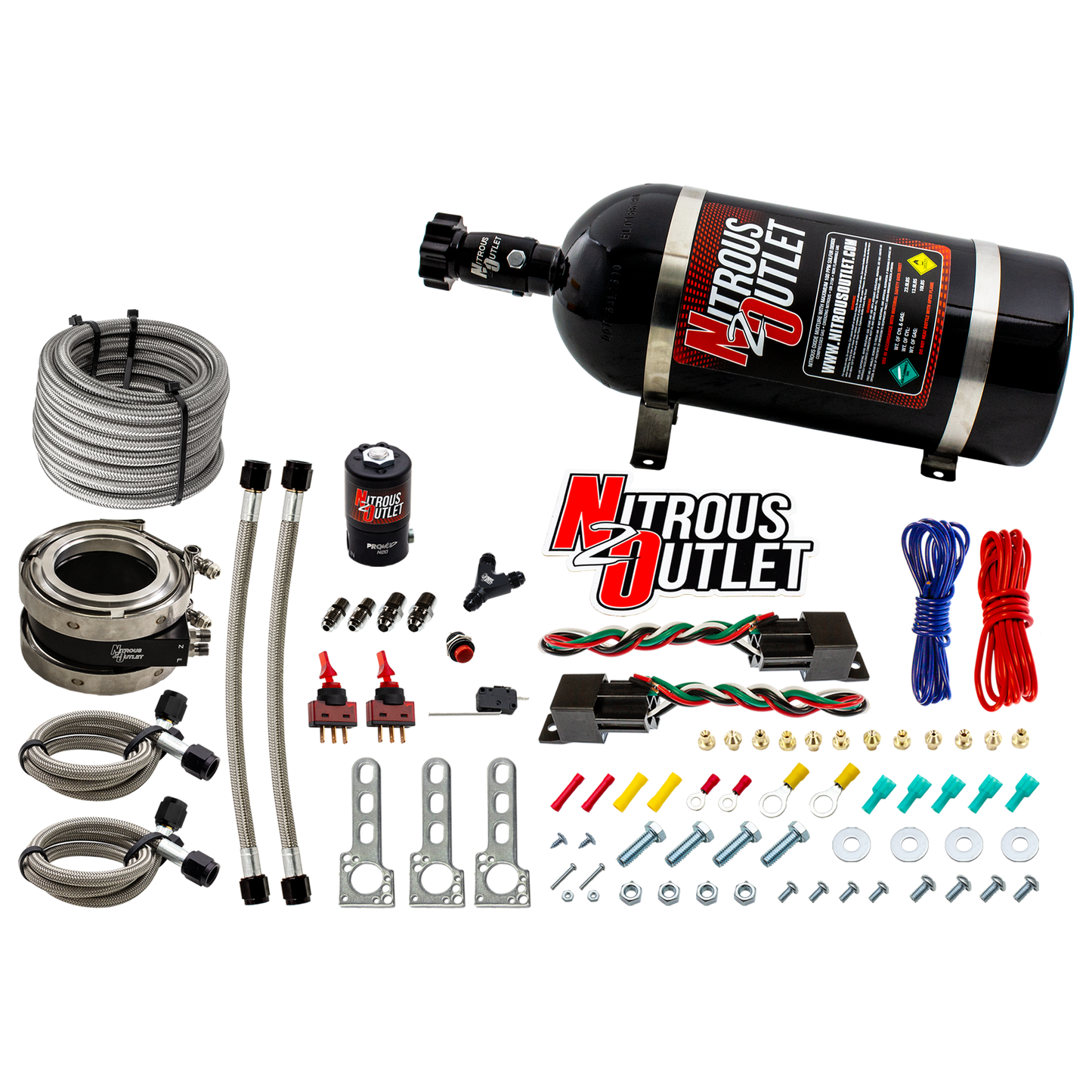 Nitrous Outlet Interspooler 3" Dual Stage Dry Nitrous Plate System
