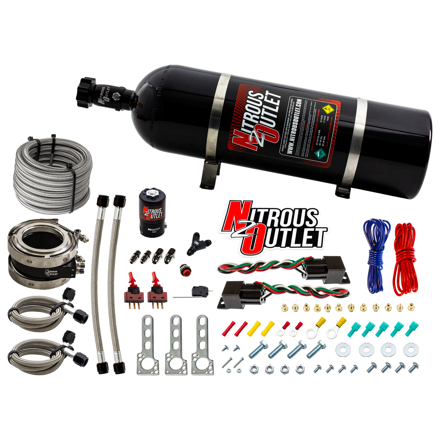 Nitrous Outlet Interspooler 3" Dual Stage Dry Nitrous Plate System