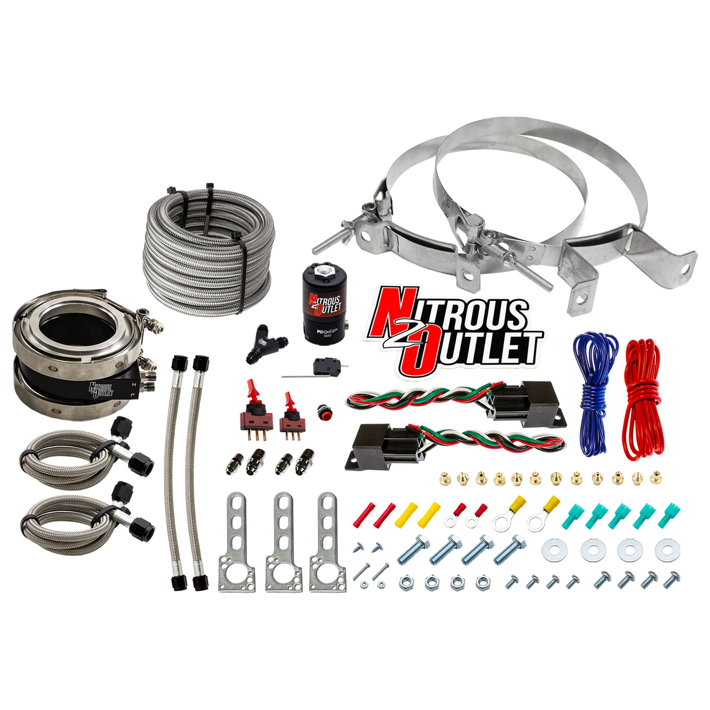Nitrous Outlet Interspooler 4" Dual Stage Dry Nitrous Plate System