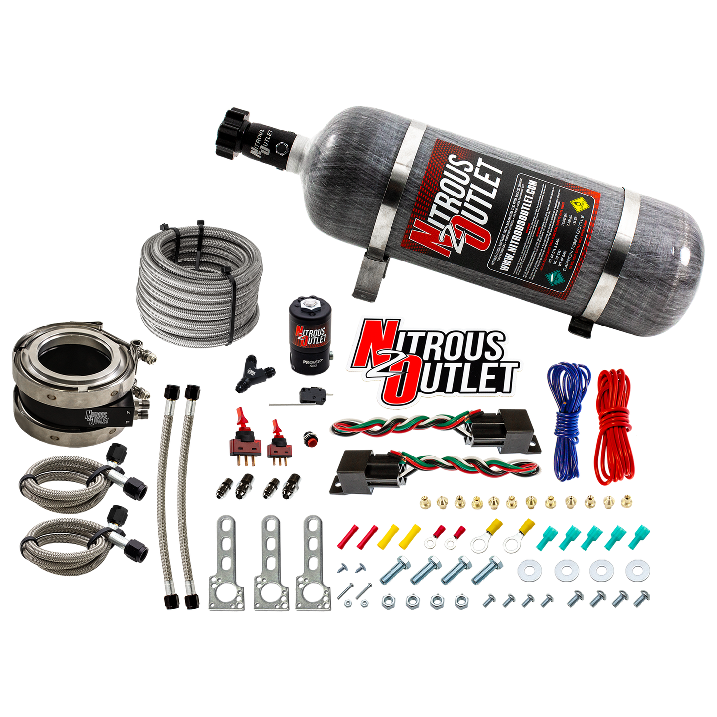 Nitrous Outlet Interspooler 4" Dual Stage Dry Nitrous Plate System