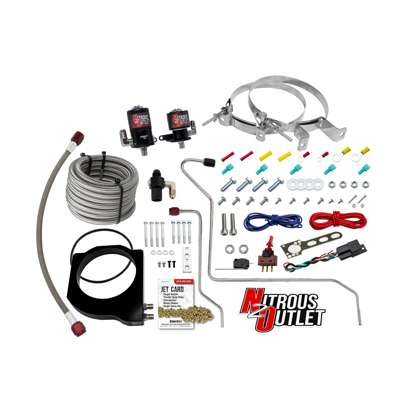 GM 102mm Texas Speed Titan LR-T, SR-1, SR-3, SR-7 Intake Hard-line Plate System - Gas/E85 (5-55psi)(50-200HP)