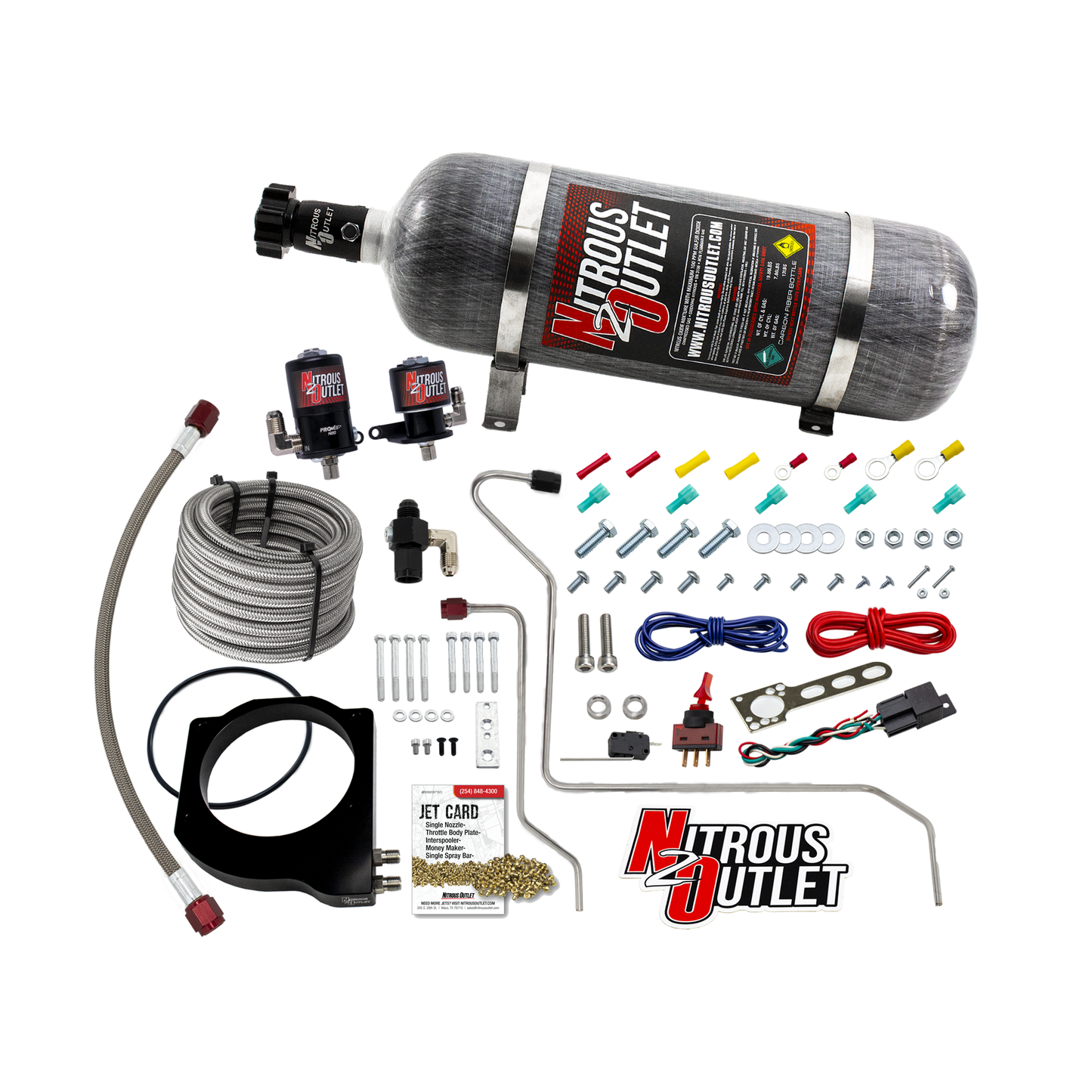 GM 102mm Texas Speed Titan LR-T, SR-1, SR-3, SR-7 Intake Hard-line Plate System - Gas/E85 (5-55psi)(50-200HP)