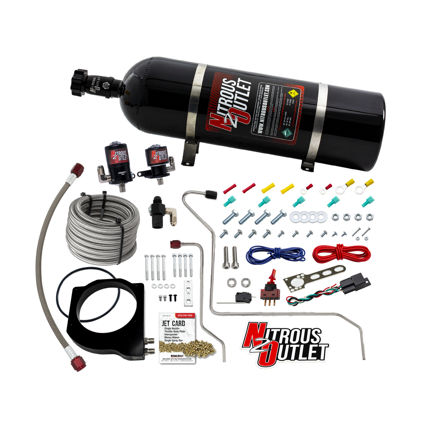 GM 102mm Texas Speed Titan LR-T, SR-1, SR-3, SR-7 Intake Hard-line Plate System - Gas/E85 (5-55psi)(50-200HP)