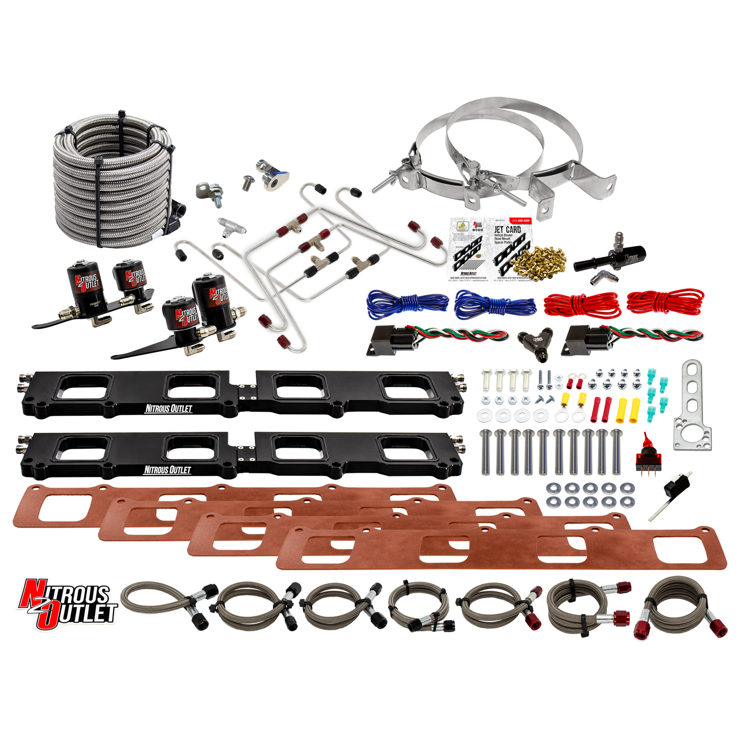 Dodge 2015-2023 6.2L Hemi Hellcat Challenger/Charger/Red Eye/Demon/2018-2021 Track Hawk Whipple 3.0 or 3.8 Blower Spacer Plate System - Gas/E85 (45-55psi)(130-400HP)