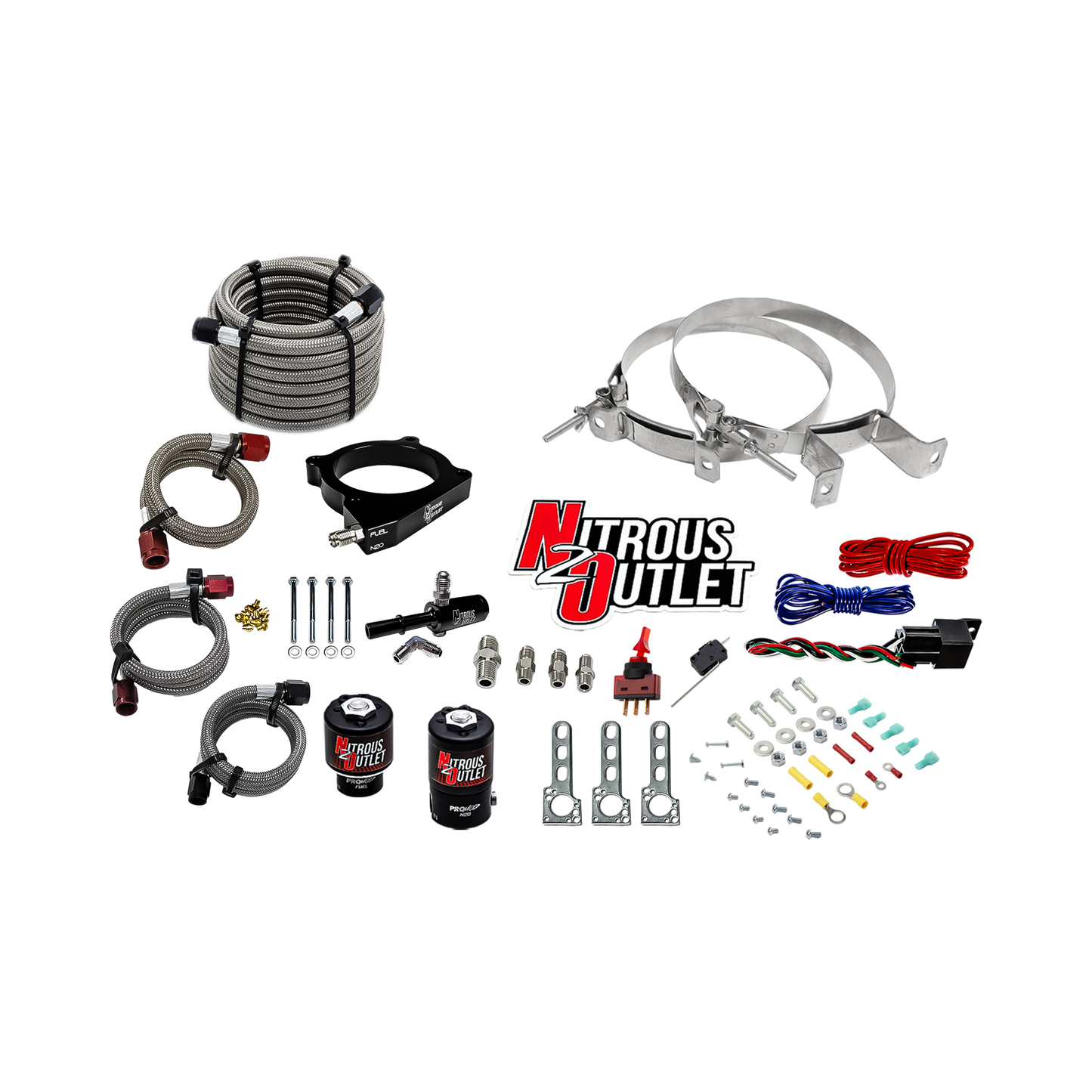 Nitrous Outlet 2020–2026 Ford 7.3L OEM Godzilla Universal Throttle Body Plate Nitrous System (50–200 HP / 400+ HP Capable)