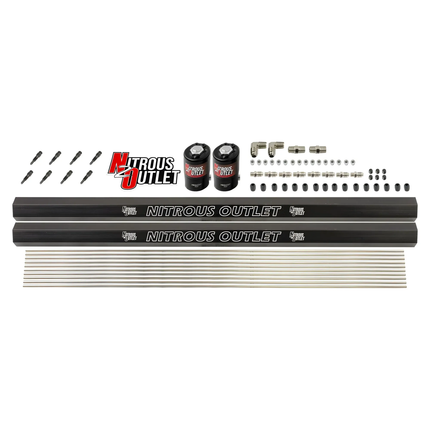 Dry Dual Stage 4 Cylinder 2 Solenoids Forward Plumbers Kit With Single Rail