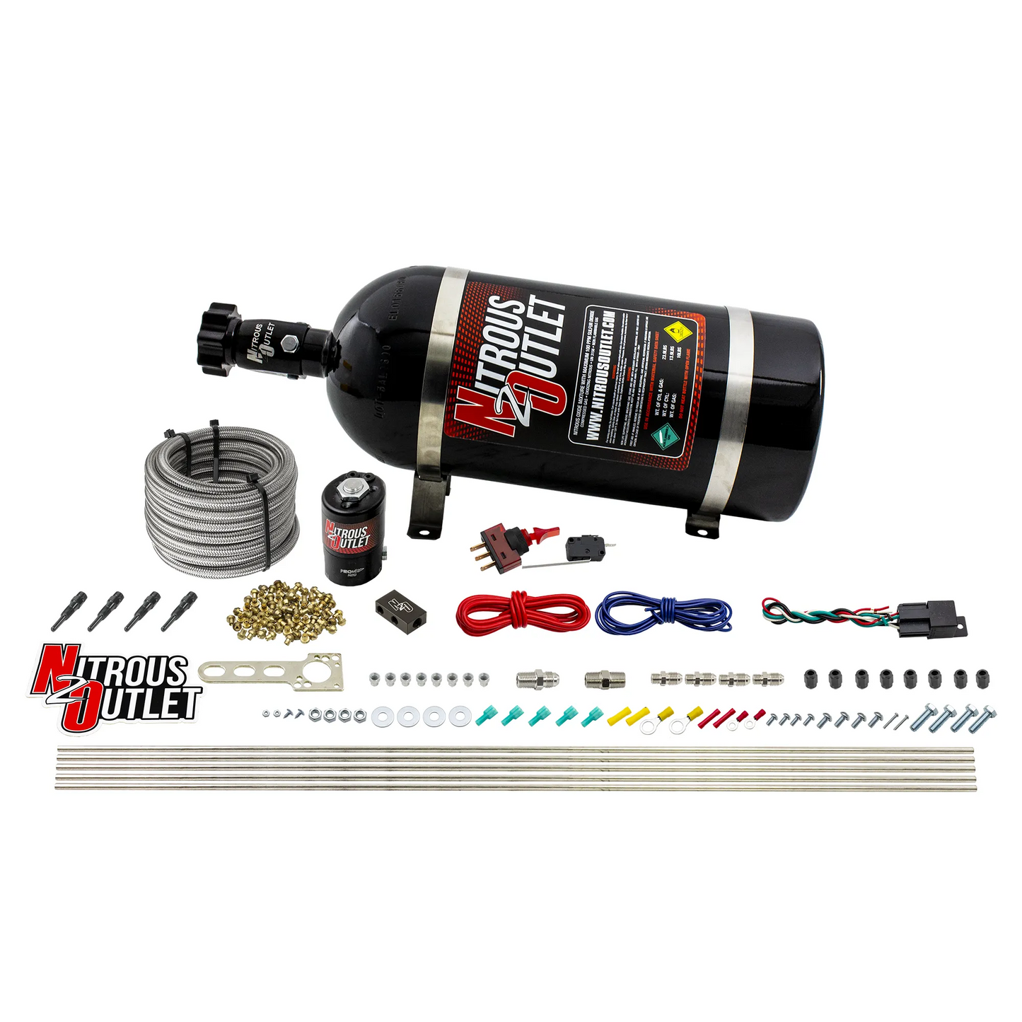 EFI 4 Cylinder 1 Solenoid Dry Direct Port System With Distribution Block