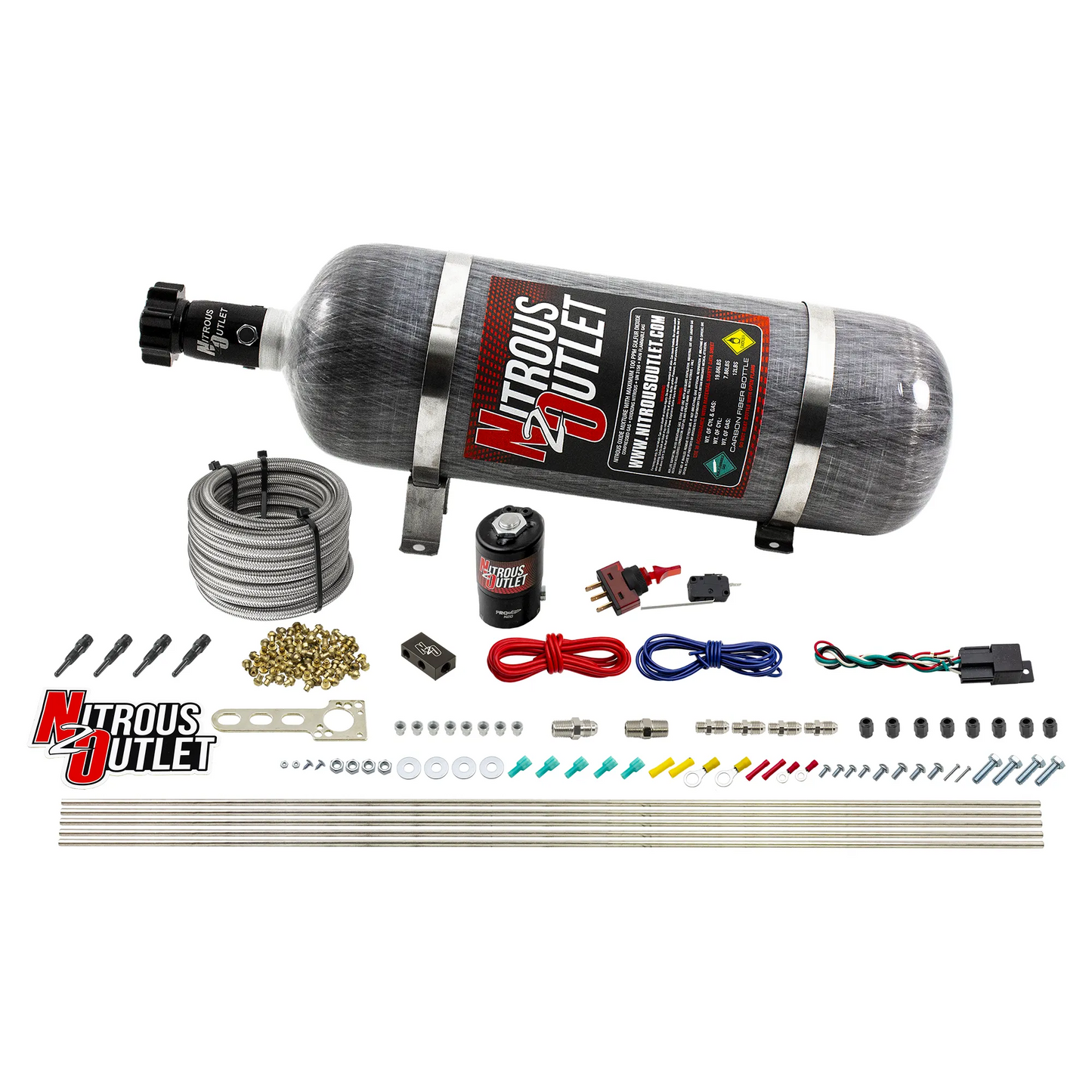 EFI 4 Cylinder 1 Solenoid Dry Direct Port System With Distribution Block