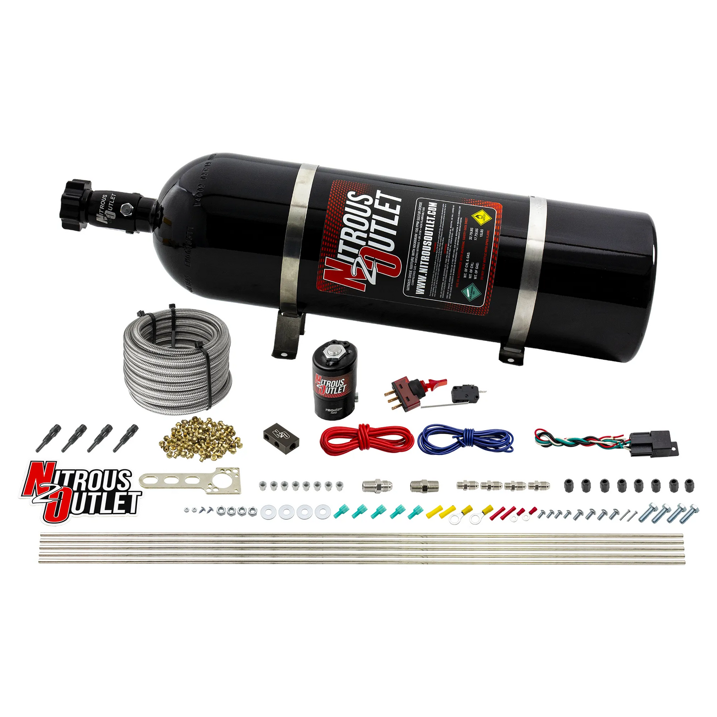 EFI 4 Cylinder 1 Solenoid Dry Direct Port System With Distribution Block