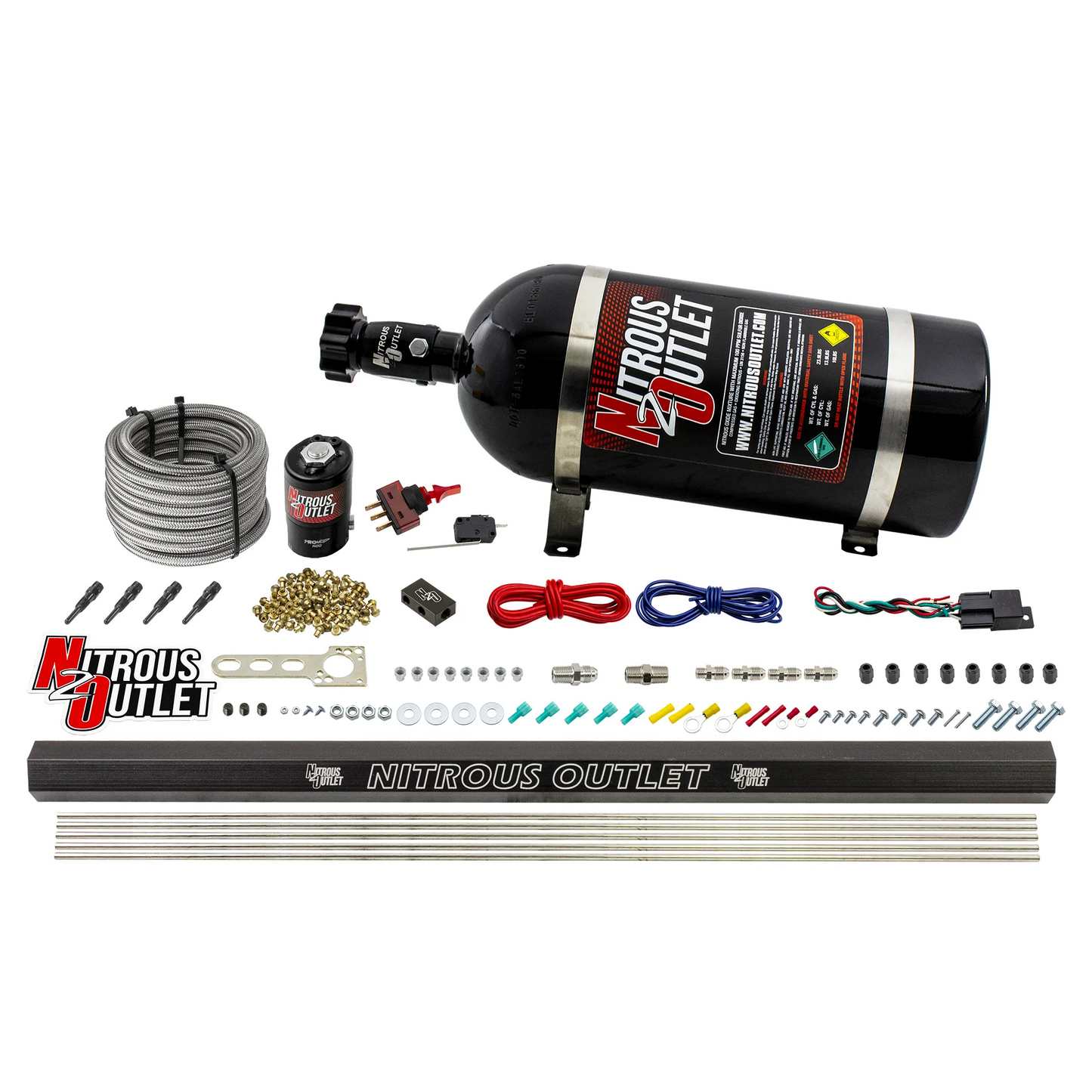 EFI 4 Cylinder 1 Solenoid Dry Direct Port System With Single Rail