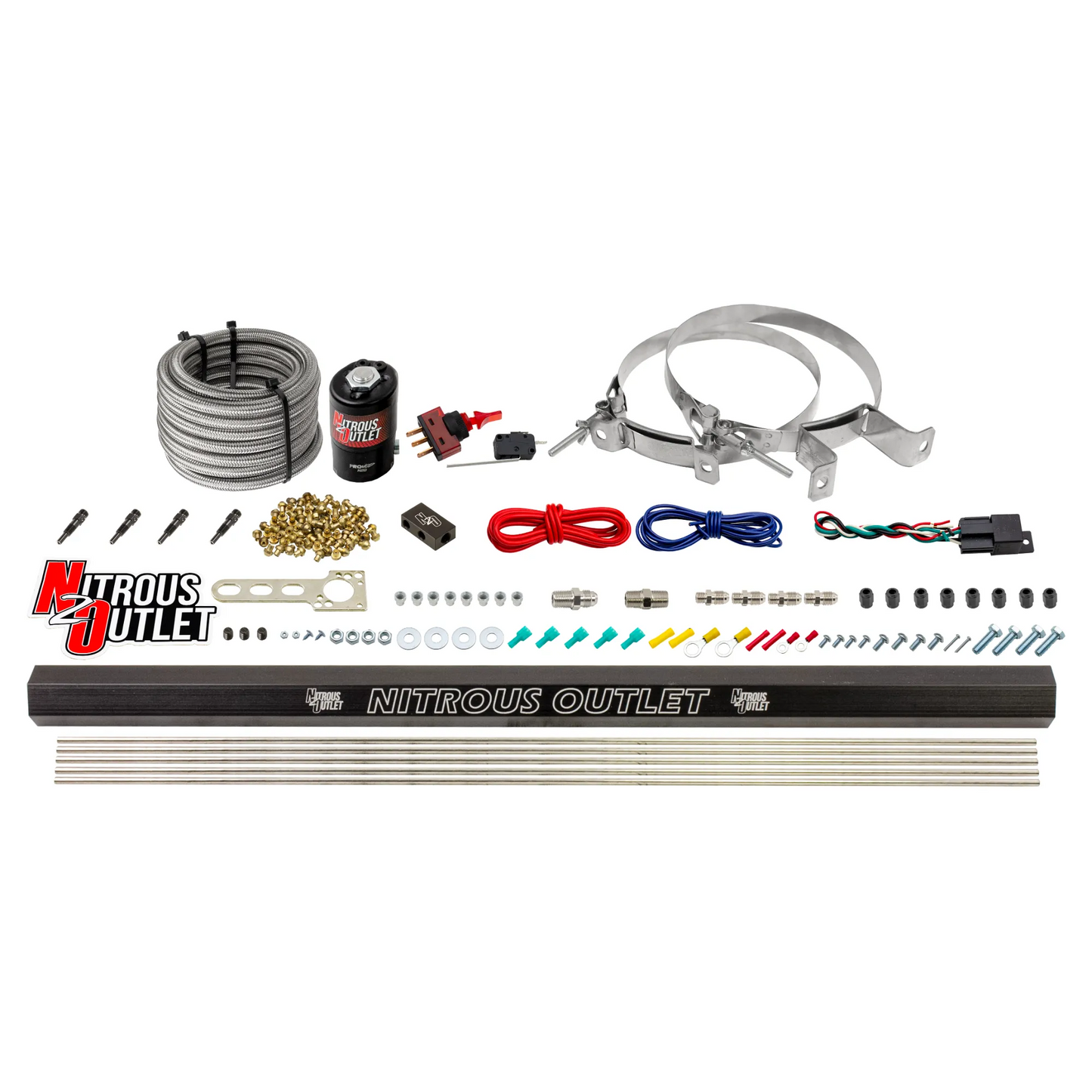 EFI 4 Cylinder 1 Solenoid Dry Direct Port System With Single Rail with SBT Nozzles