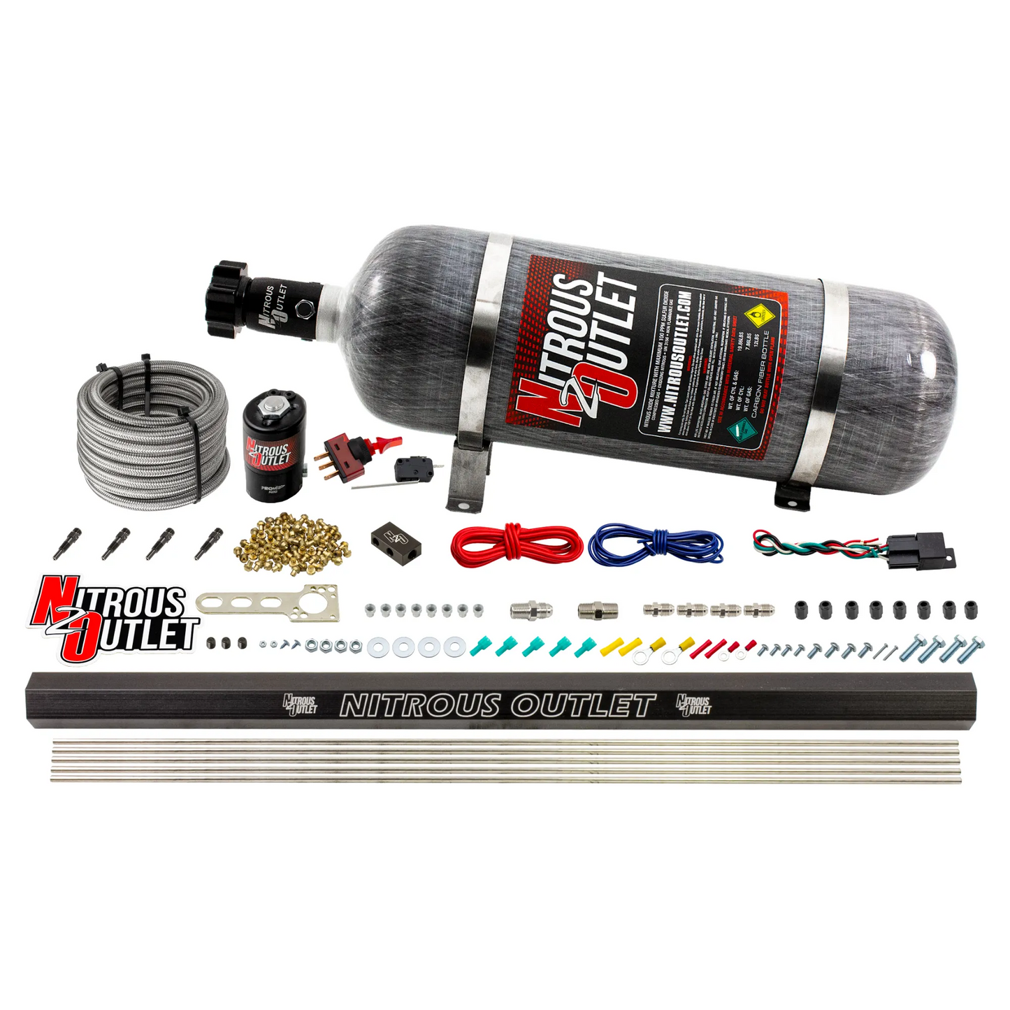 EFI 4 Cylinder 1 Solenoid Dry Direct Port System With Single Rail with SBT Nozzles