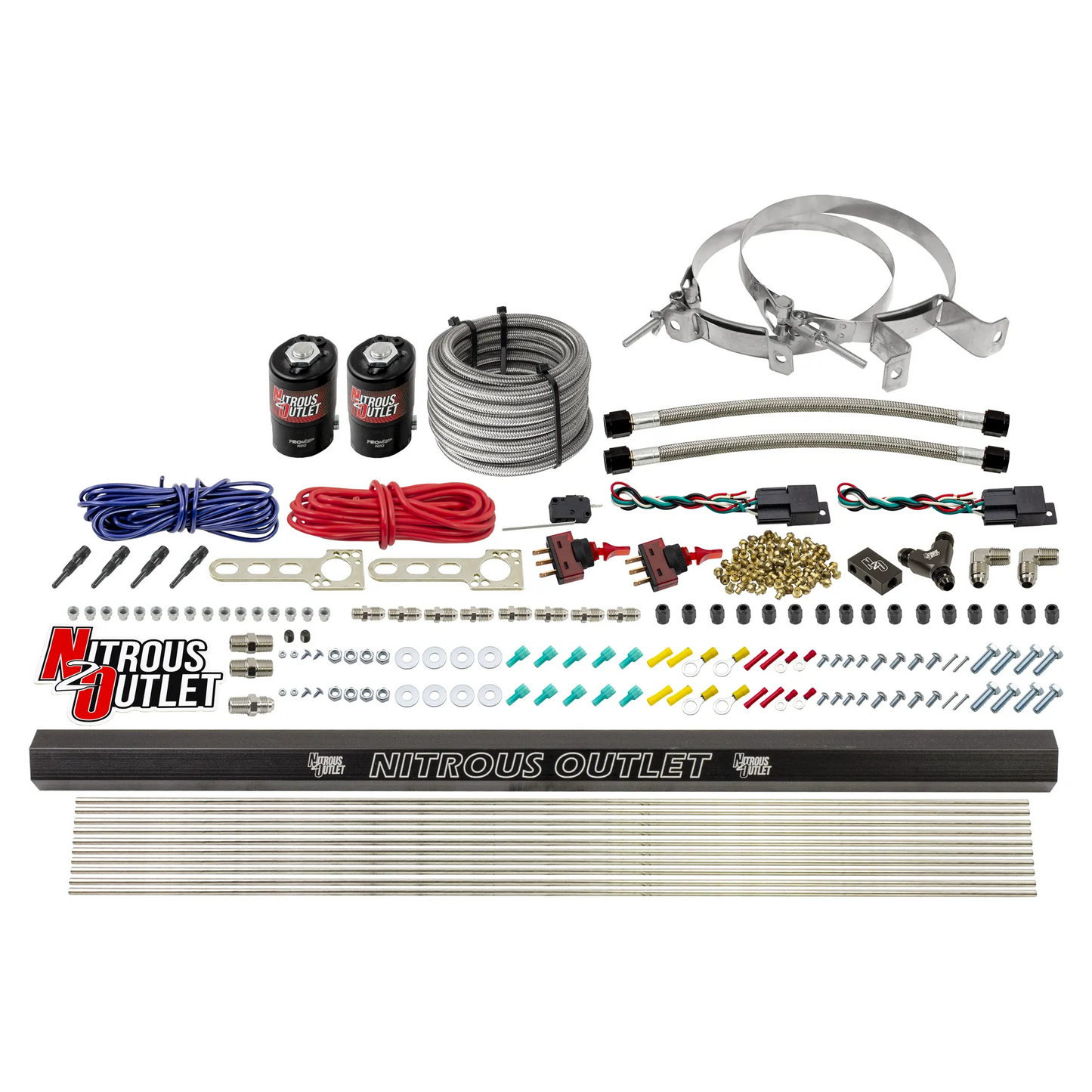 EFI 4 Cylinder 2 Solenoid Dual Stage Dry Direct Port System With Single Rail
