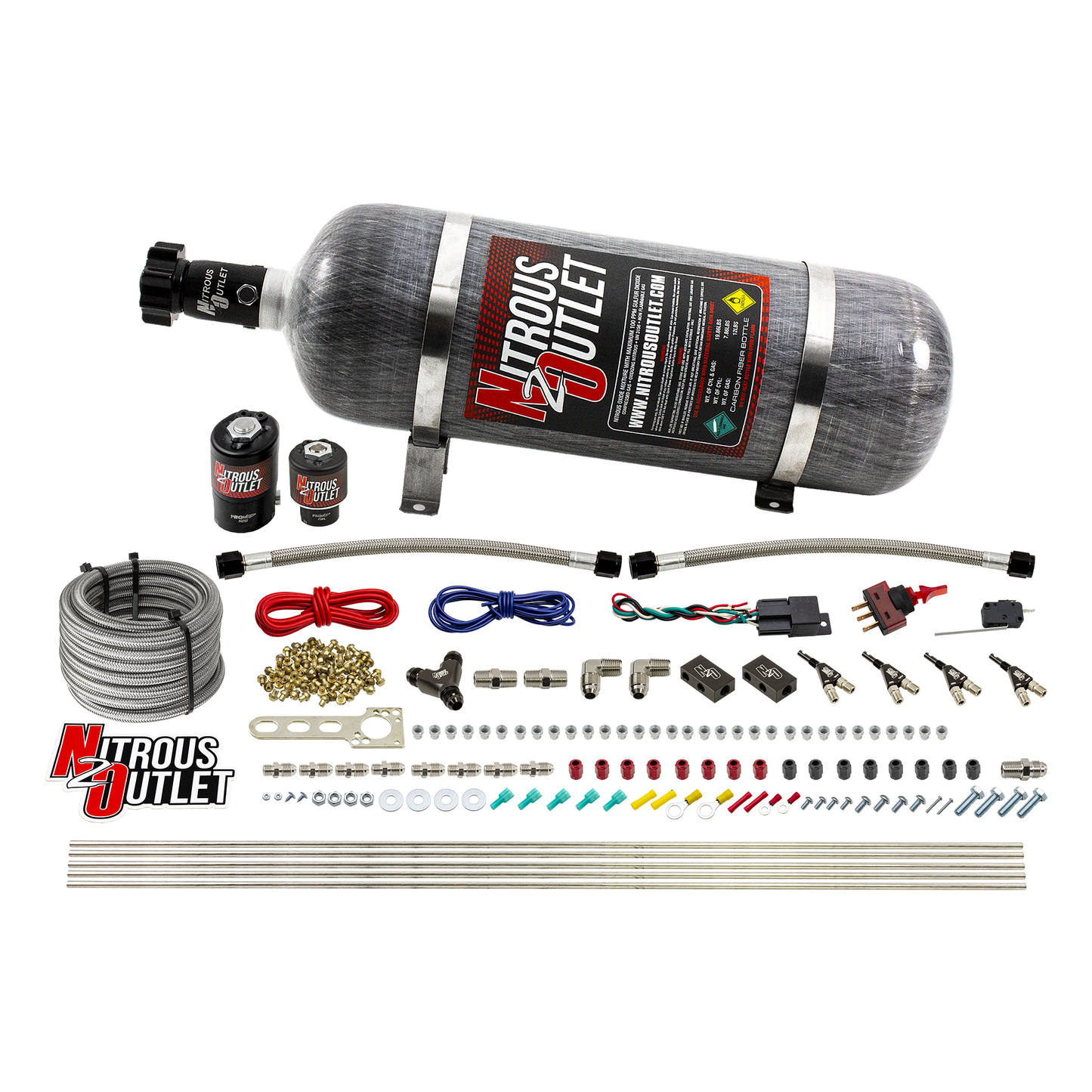 4 Cylinder 2 Solenoid Direct Port System With Distribution Blocks (Gas)