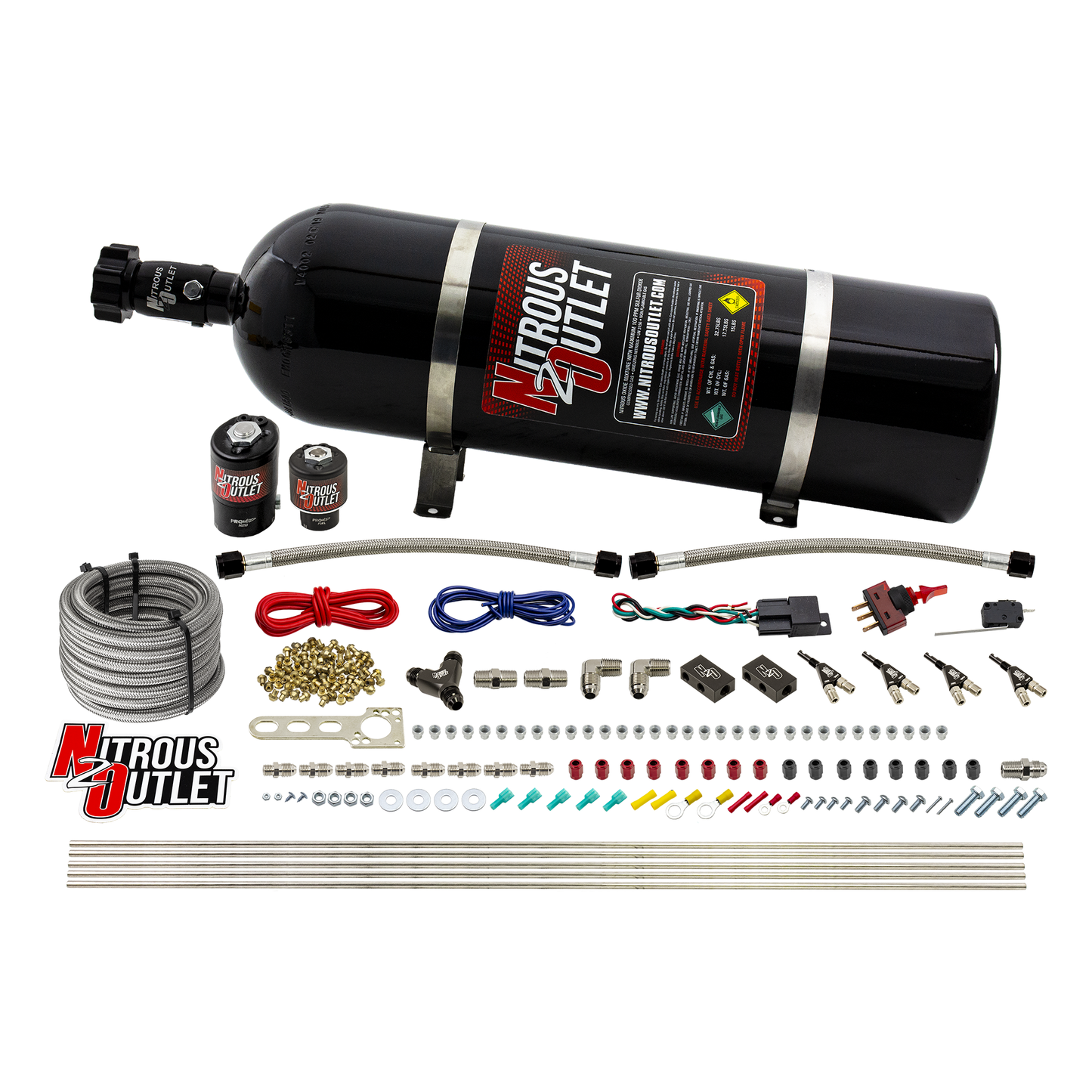4 Cylinder 2 Solenoid Direct Port System With Distribution Blocks (Gas)