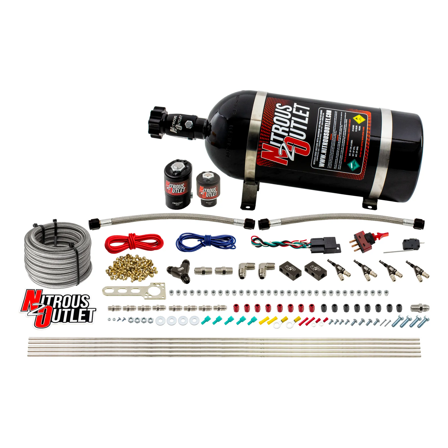 4 Cylinder 2 Solenoid Direct Port System With Distribution Blocks (Methanol)
