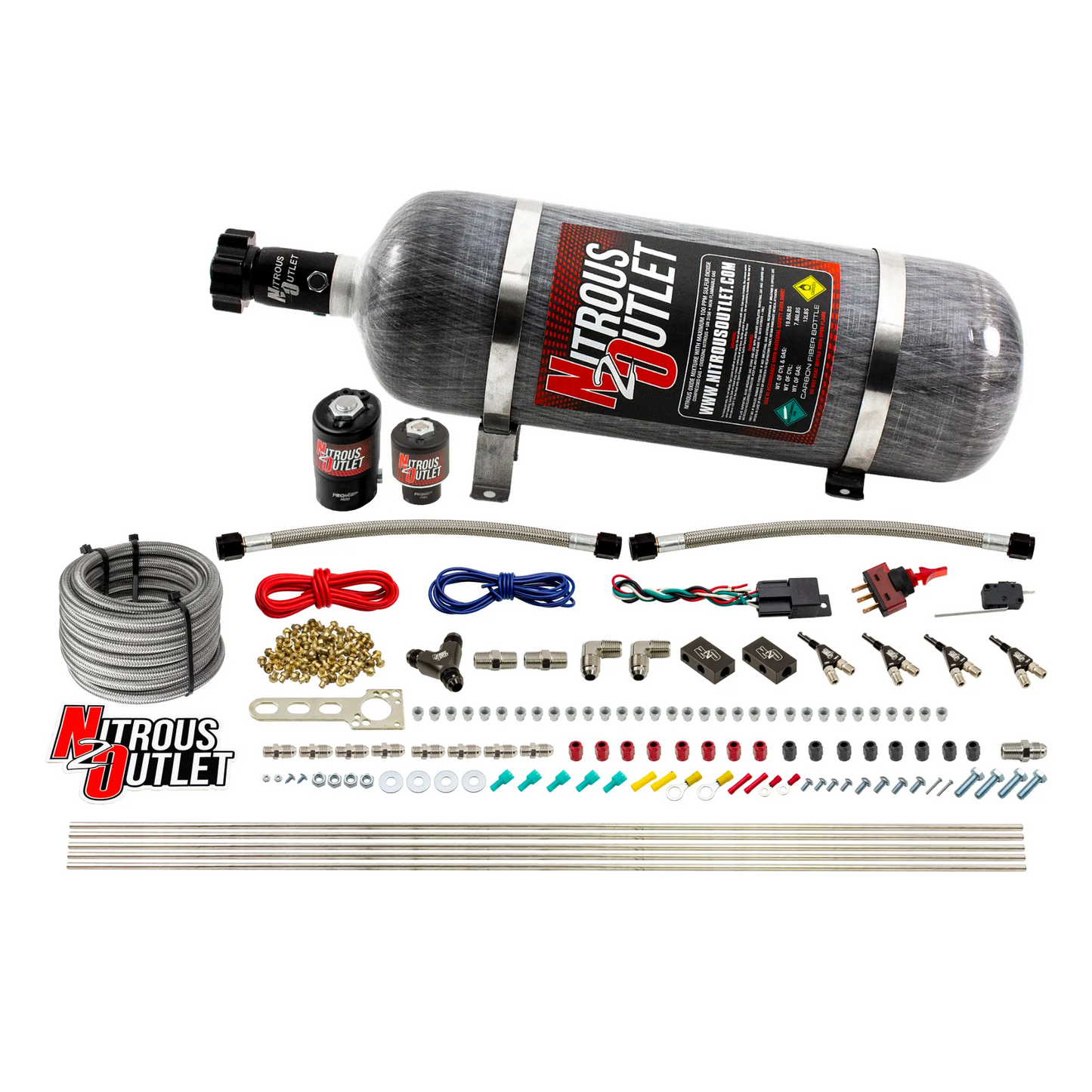 4 Cylinder 2 Solenoid Direct Port System With Distribution Blocks (Methanol)