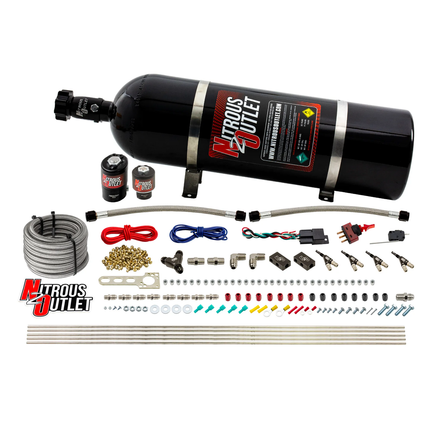 4 Cylinder 2 Solenoid Direct Port System With Distribution Blocks (Methanol)