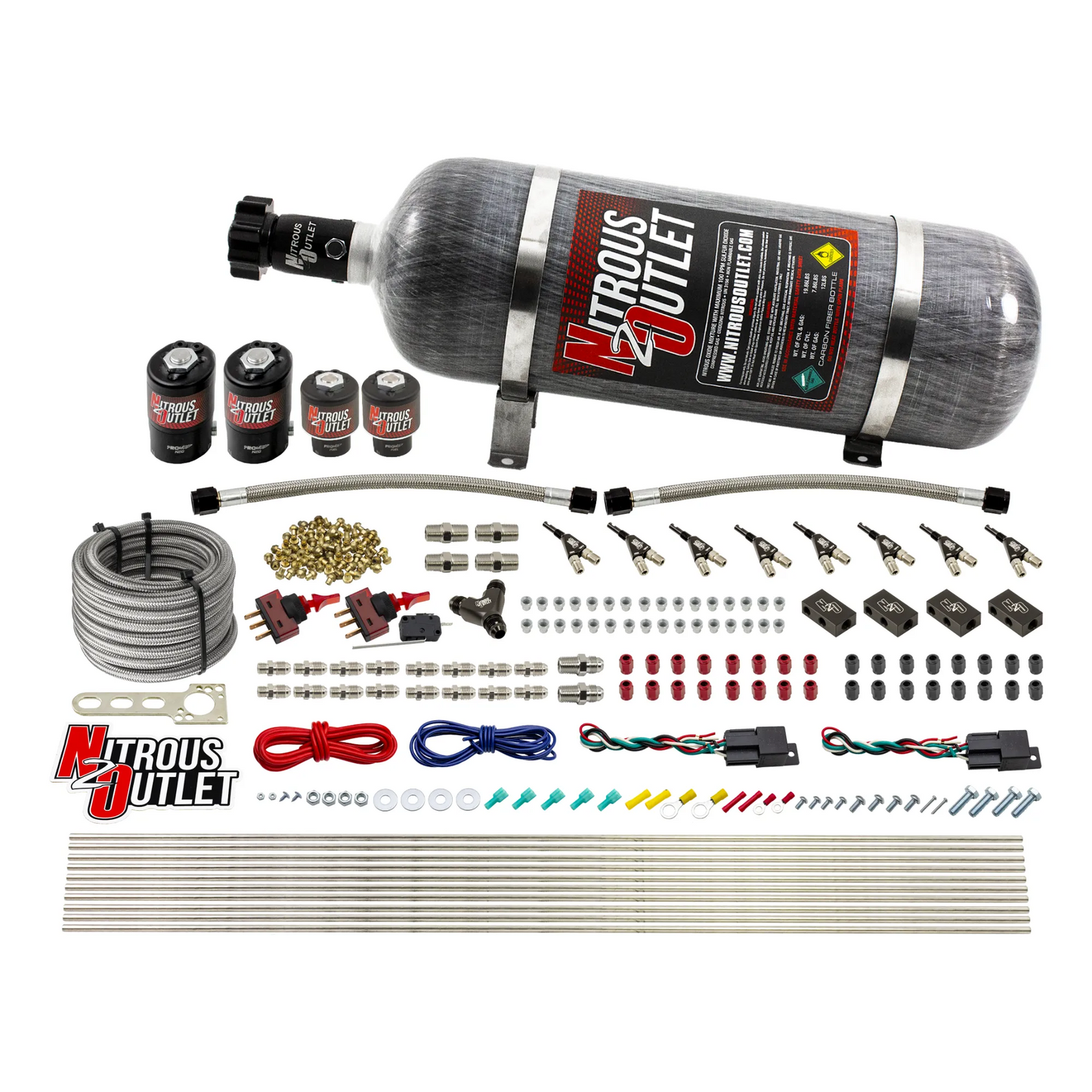 4 Cylinder 4 Solenoid Dual Stage Direct Port System With Distribution Blocks (Methanol)