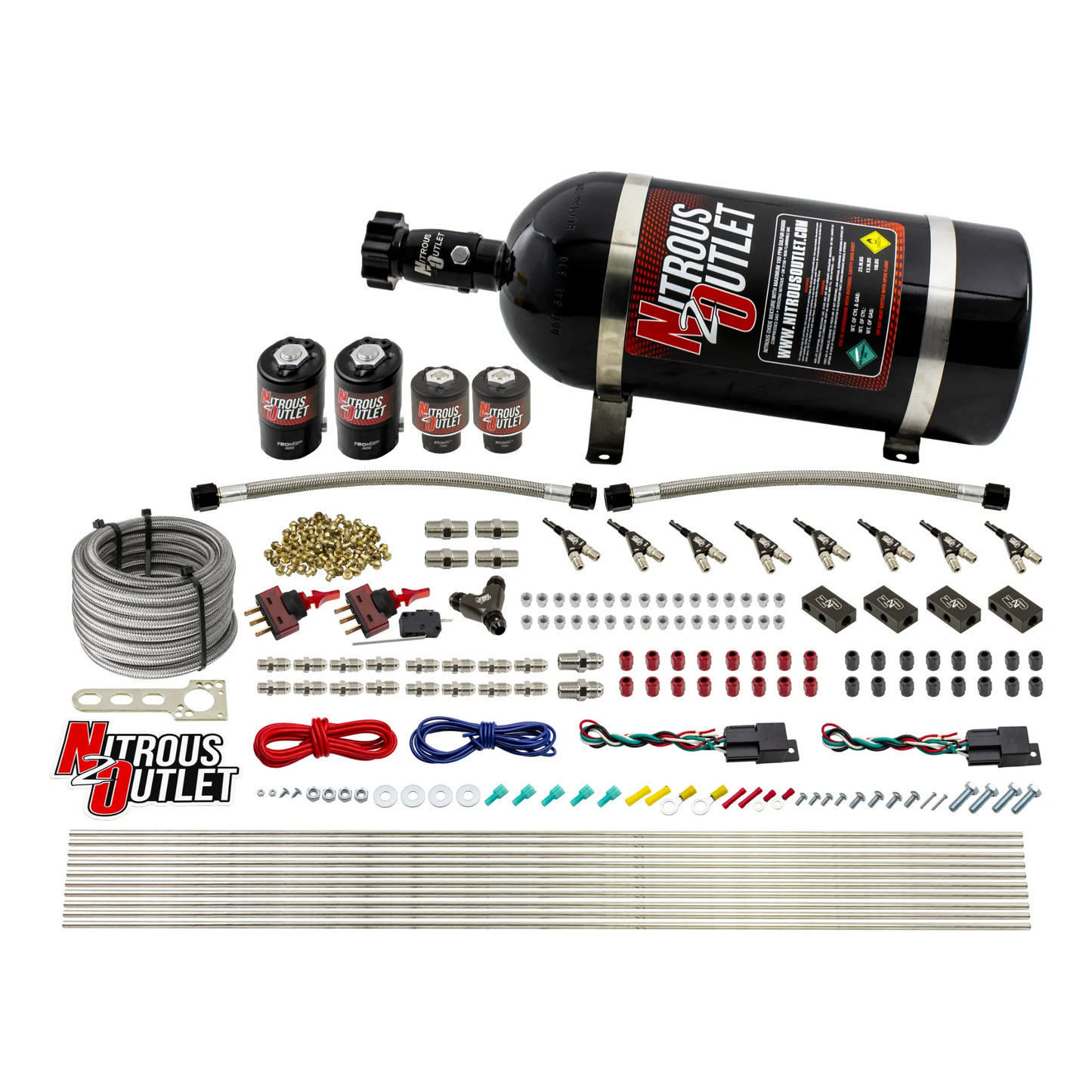 4 Cylinder 4 Solenoid Dual Stage Direct Port System With Distribution Blocks (Methanol)