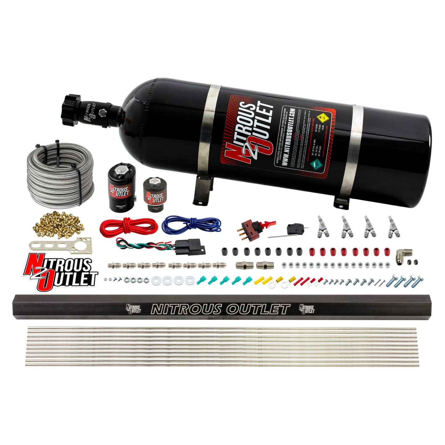 4 Cylinder 2 Solenoid Direct Port System With Single Injection Rail, SBT Nozzle (Methanol)