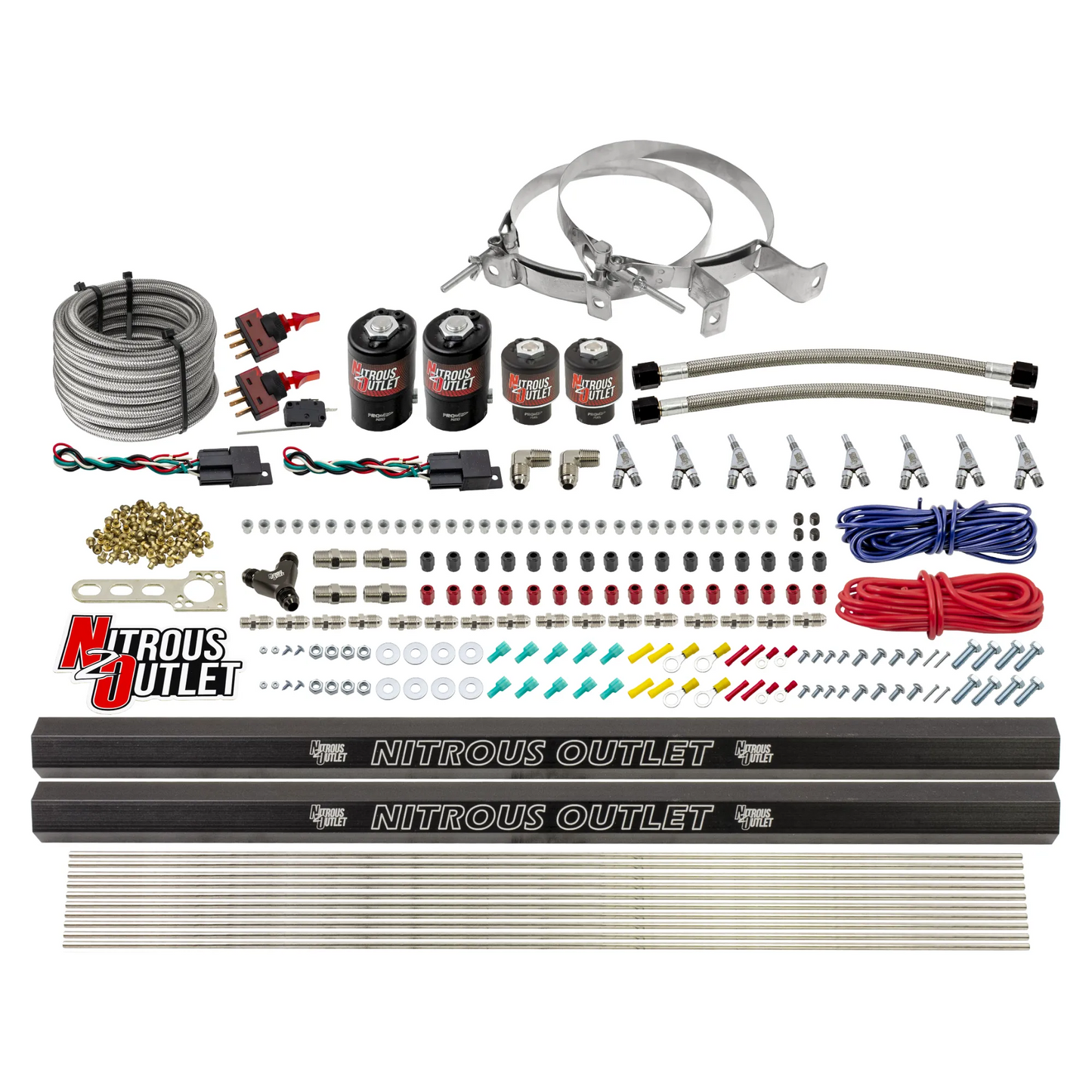 4 Cylinder 4 Solenoid Dual Stage Direct Port System With Dual Injection Rails, SBT Nozzle (Methanol)