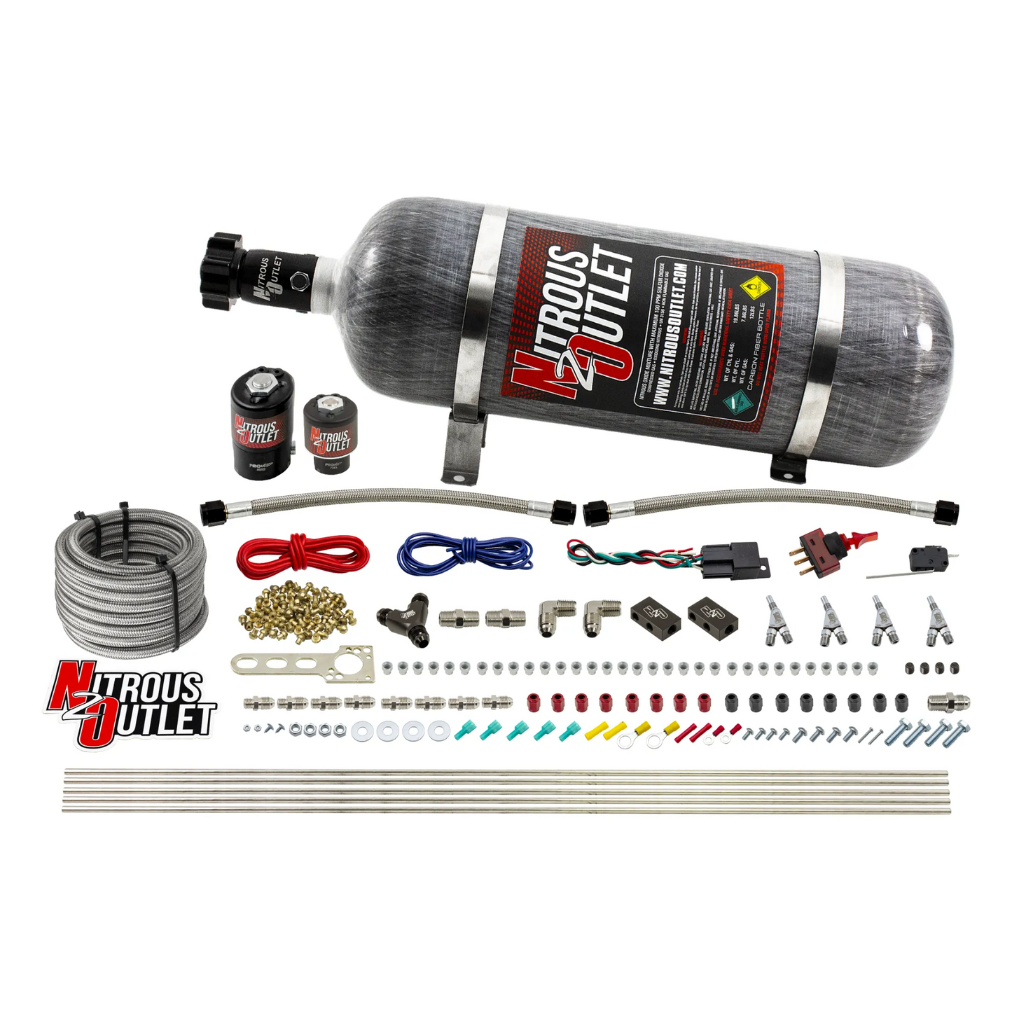 4 Cylinder 2 Solenoid Direct Port System With Distribution Blocks, SBT Nozzle (Methanol)