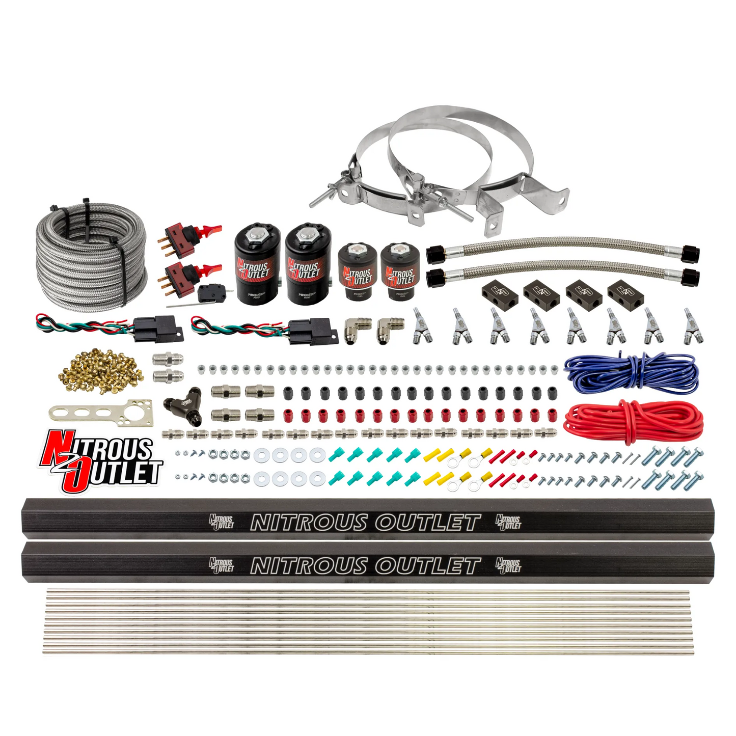 4 Cylinder 4 Solenoid Dual Stage Direct Port System With Distribution Blocks, SBT Nozzle (Methanol)