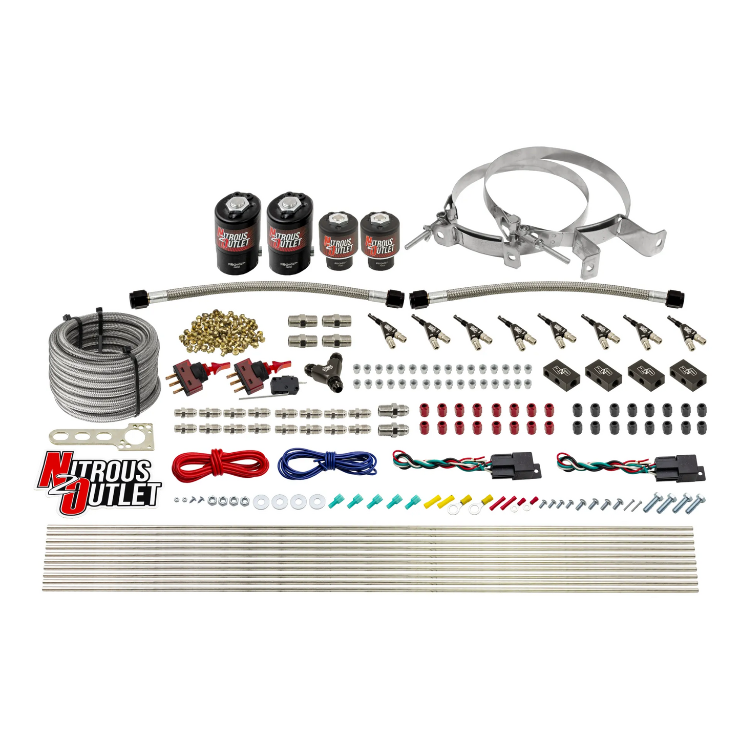 4 Cylinder 4 Solenoid Dual Stage Direct Port System With Distribution Blocks (Gas)