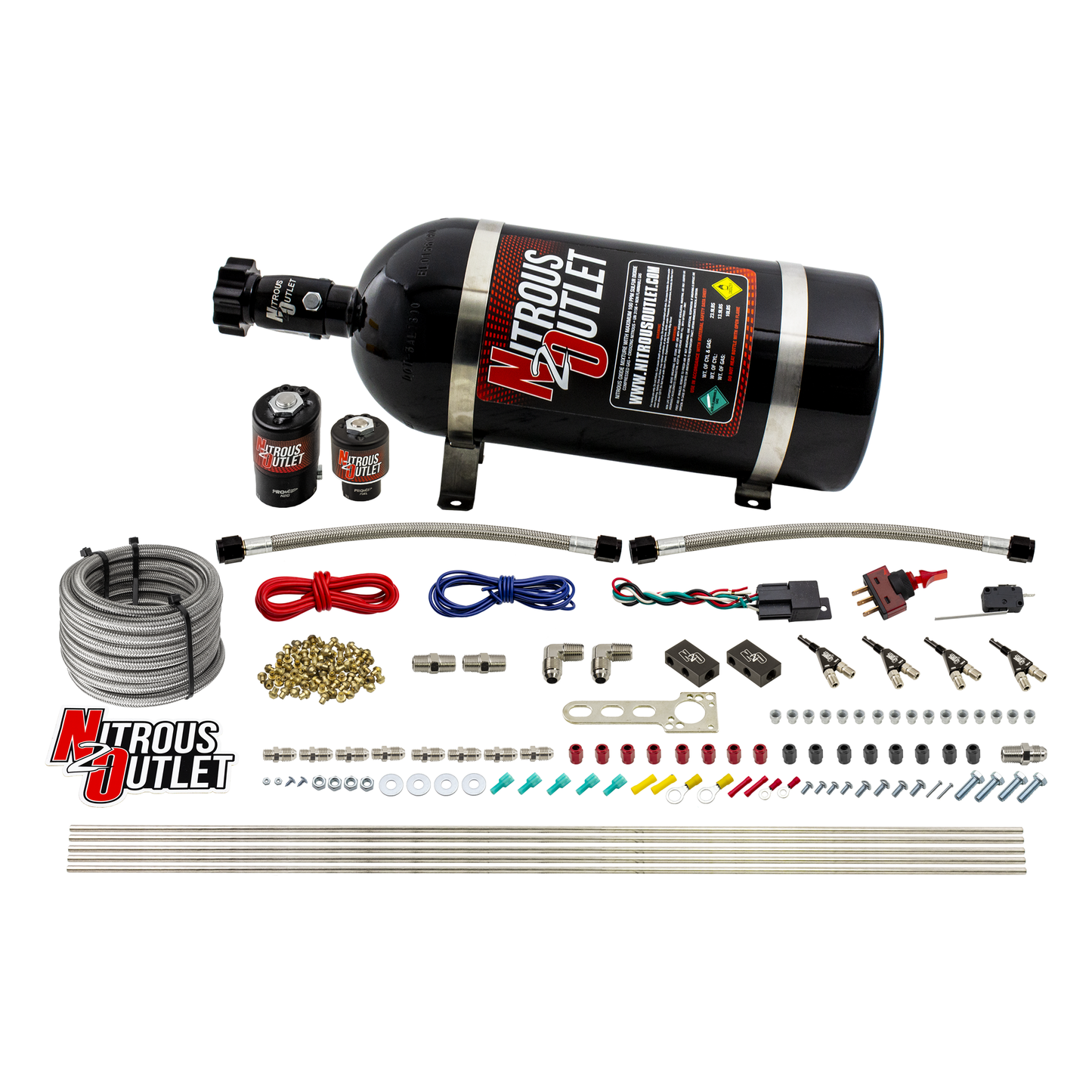 4 Cylinder 2 Solenoid Direct Port System With Distribution Blocks (E85)