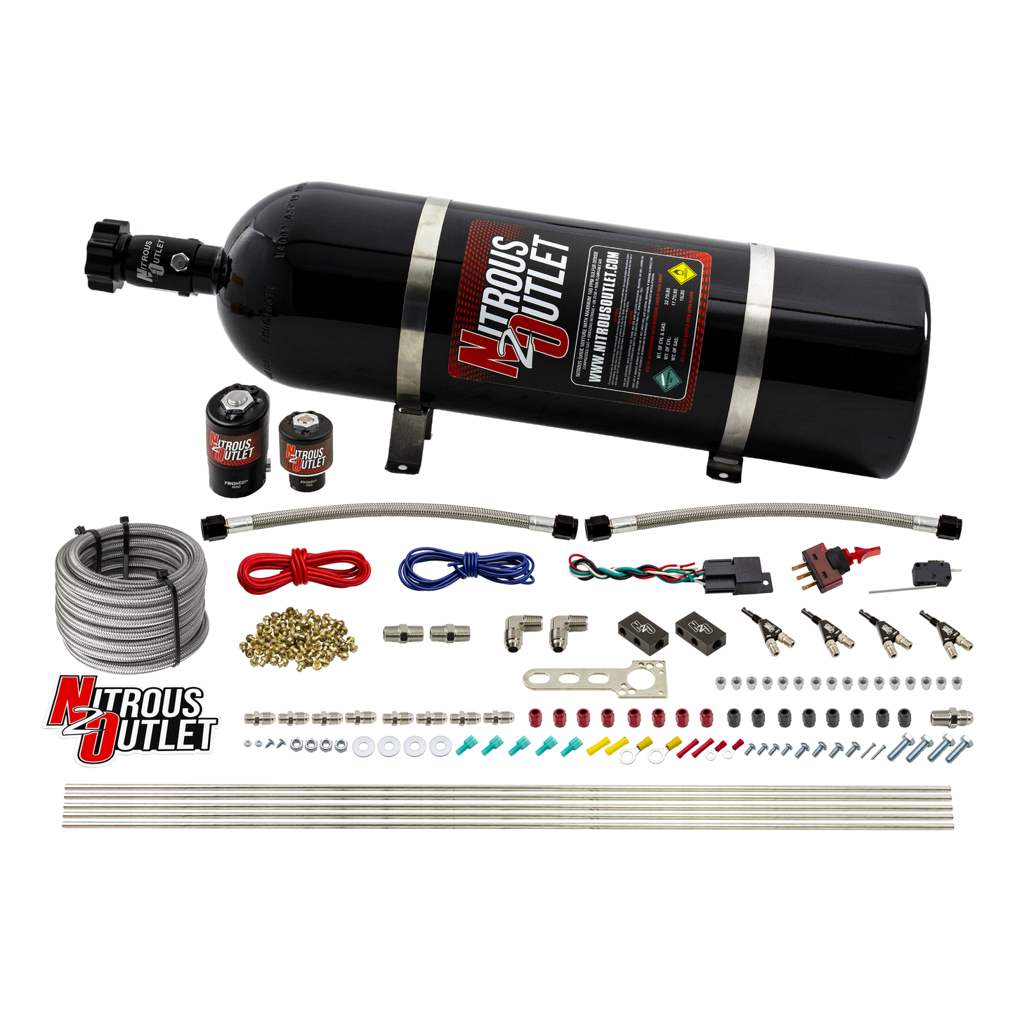 4 Cylinder 2 Solenoid Direct Port System With Distribution Blocks (E85)