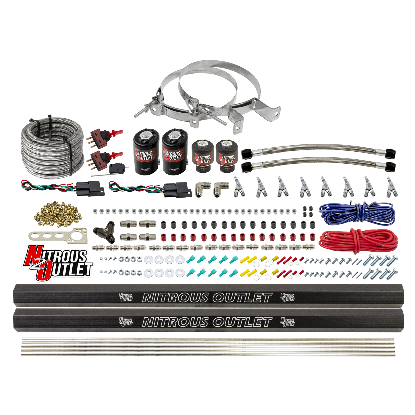 4 Cylinder 4 Solenoid Dual Stage Direct Port System With Dual Injection Rails, SBT Nozzle (E85)