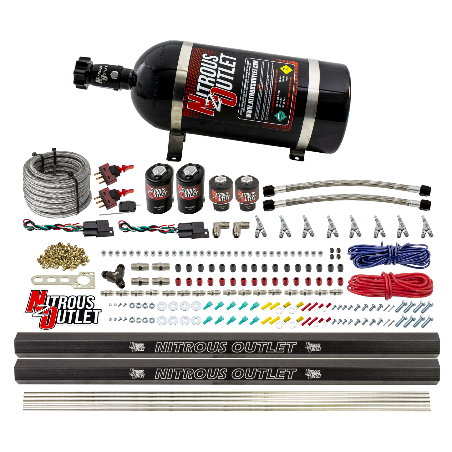 4 Cylinder 4 Solenoid Dual Stage Direct Port System With Dual Injection Rails, SBT Nozzle (E85)