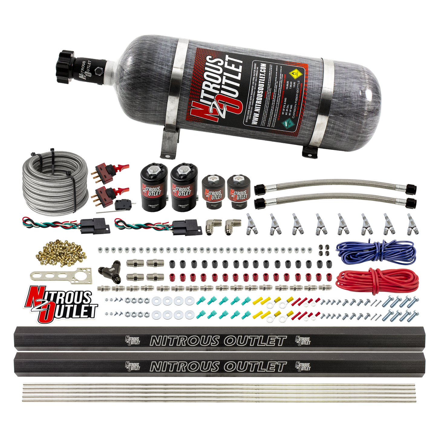 4 Cylinder 4 Solenoid Dual Stage Direct Port System With Dual Injection Rails, SBT Nozzle (E85)
