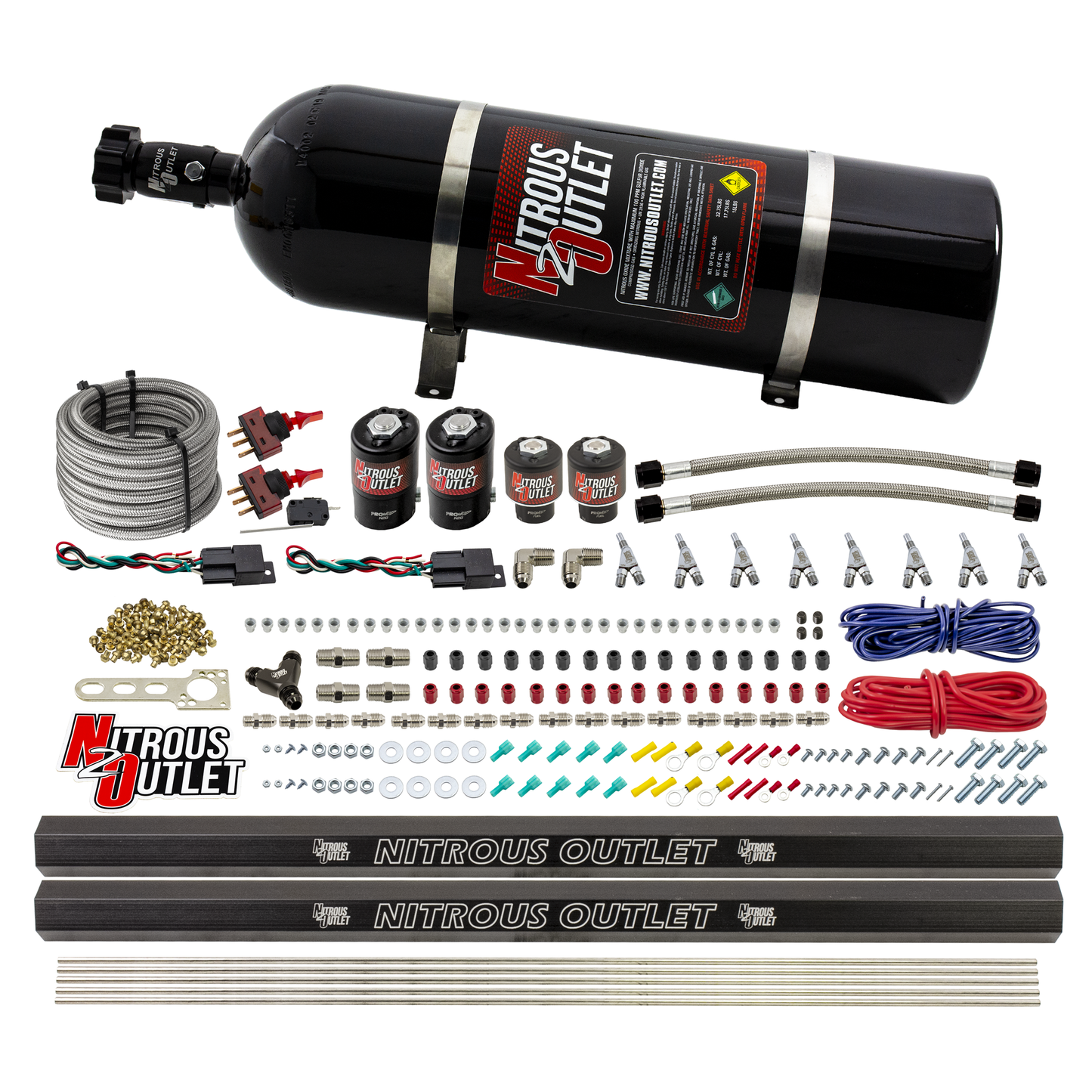 4 Cylinder 4 Solenoid Dual Stage Direct Port System With Dual Injection Rails, SBT Nozzle (E85)
