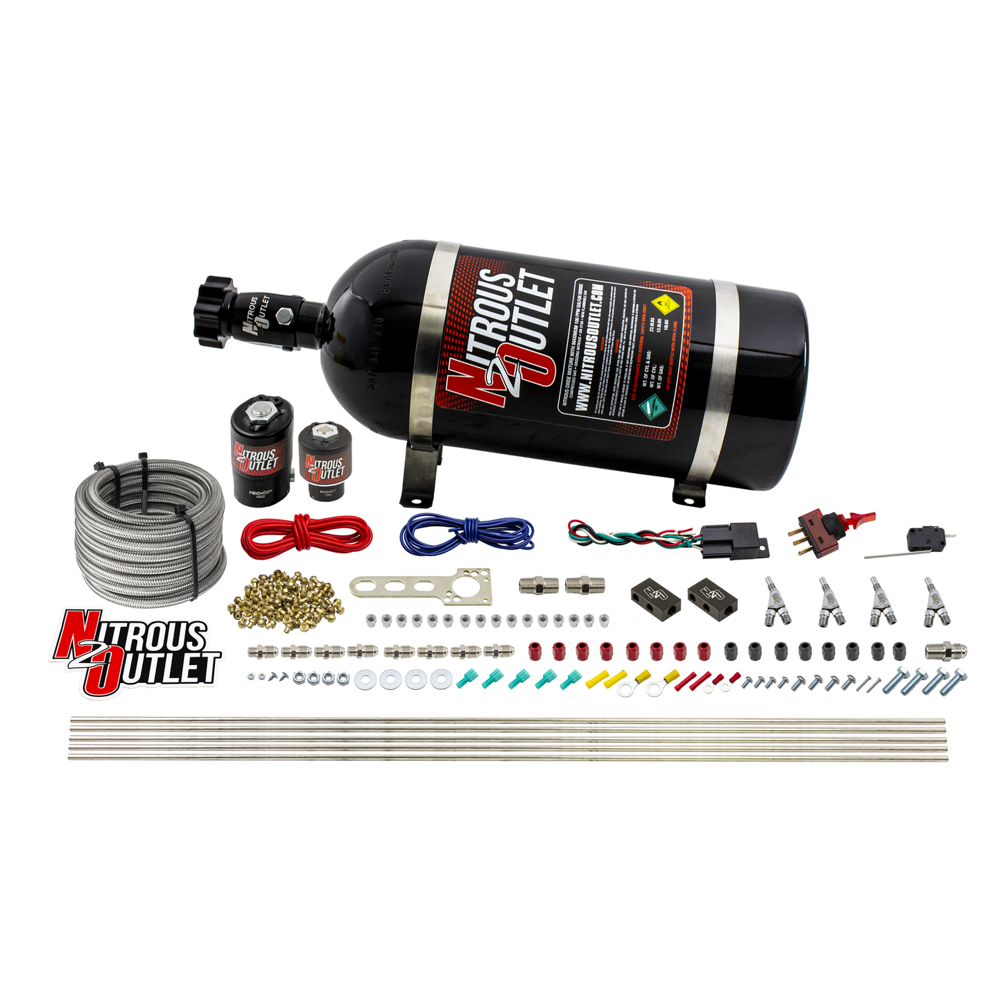 4 Cylinder 2 Solenoid Direct Port System With Distribution Blocks, SBT Nozzle (E85)