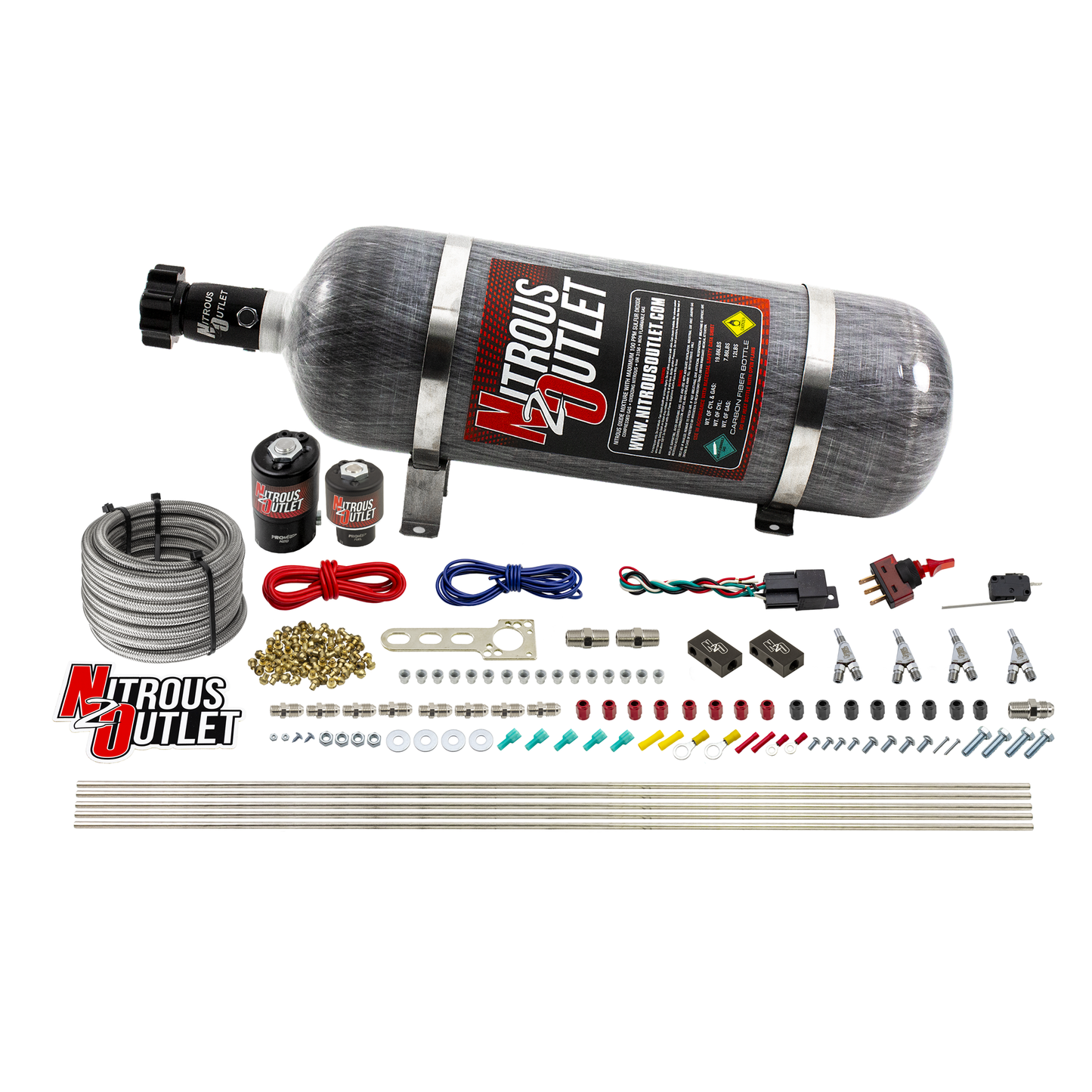 4 Cylinder 2 Solenoid Direct Port System With Distribution Blocks, SBT Nozzle (E85)