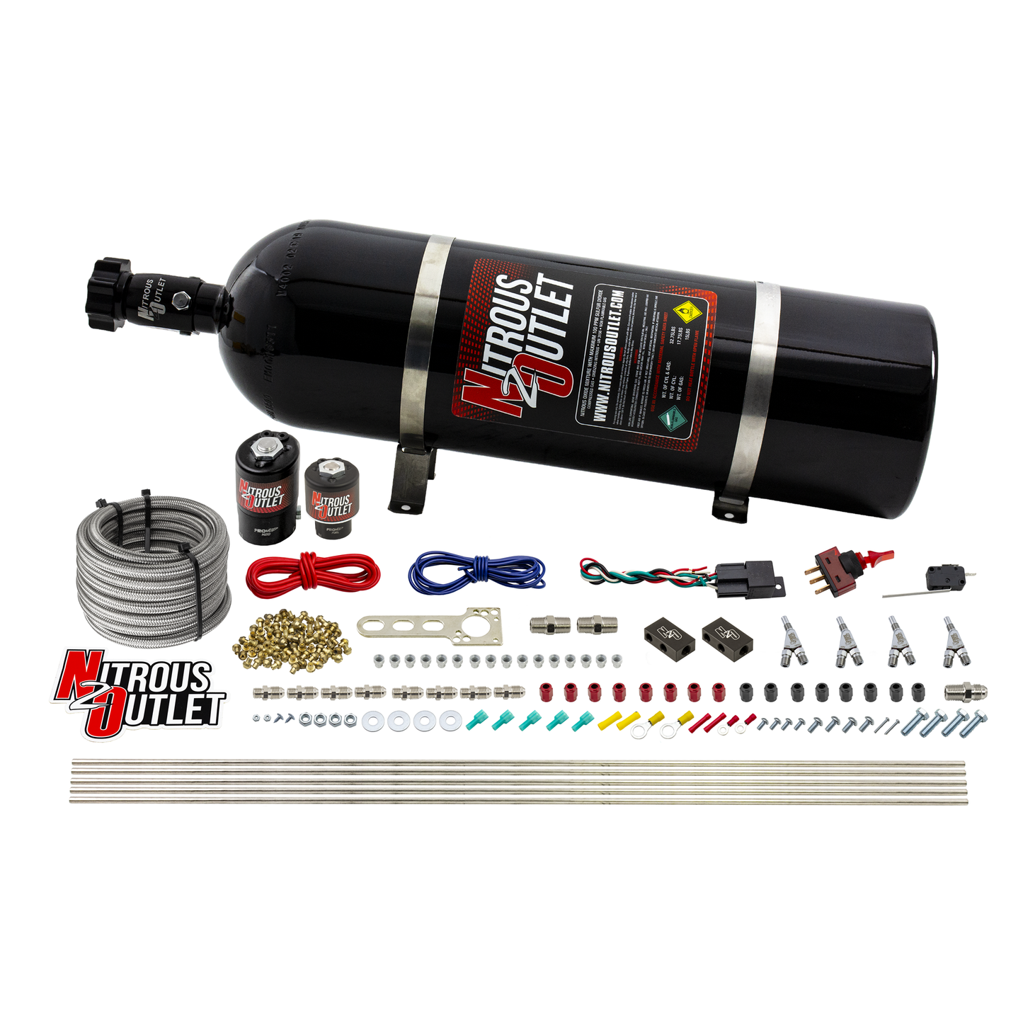 4 Cylinder 2 Solenoid Direct Port System With Distribution Blocks, SBT Nozzle (E85)