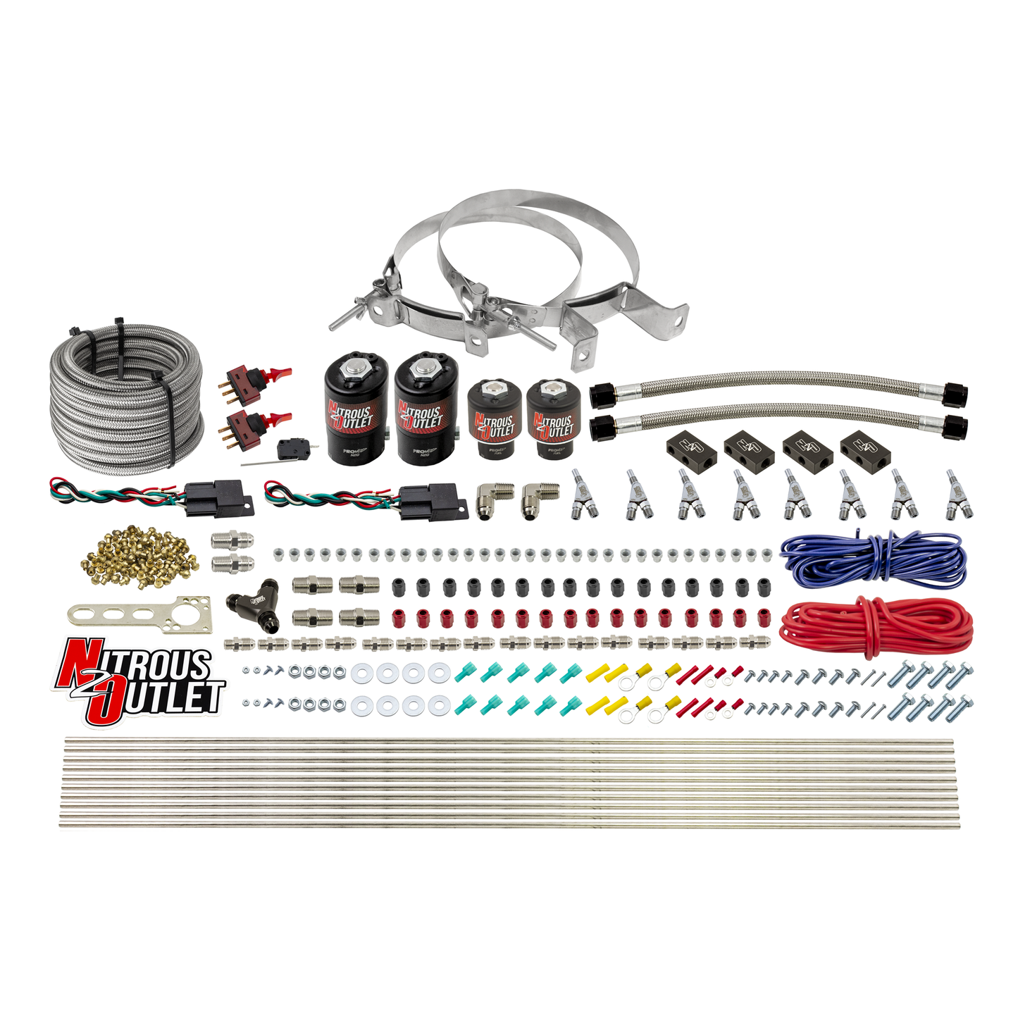 4 Cylinder 4 Solenoid Dual Stage Direct Port System With Distribution Blocks, SBT Nozzle (E85)