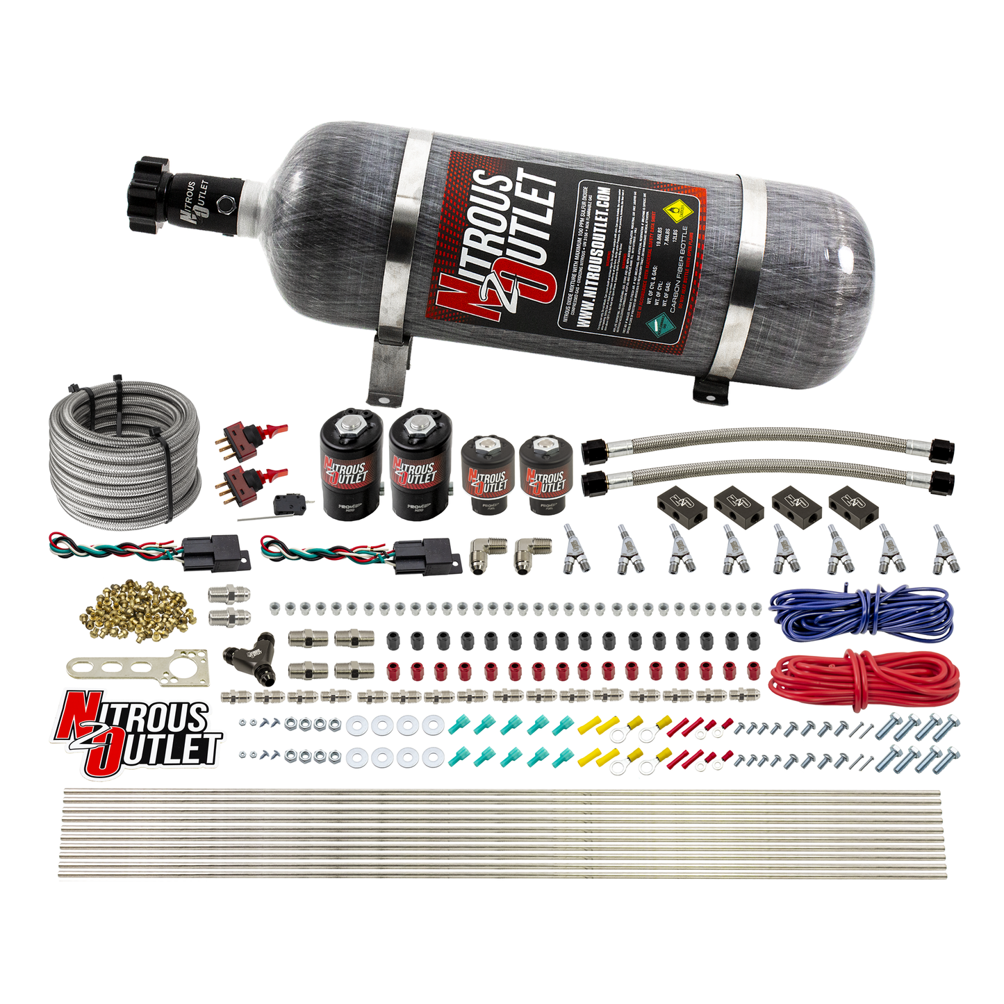 4 Cylinder 4 Solenoid Dual Stage Direct Port System With Distribution Blocks, SBT Nozzle (E85)