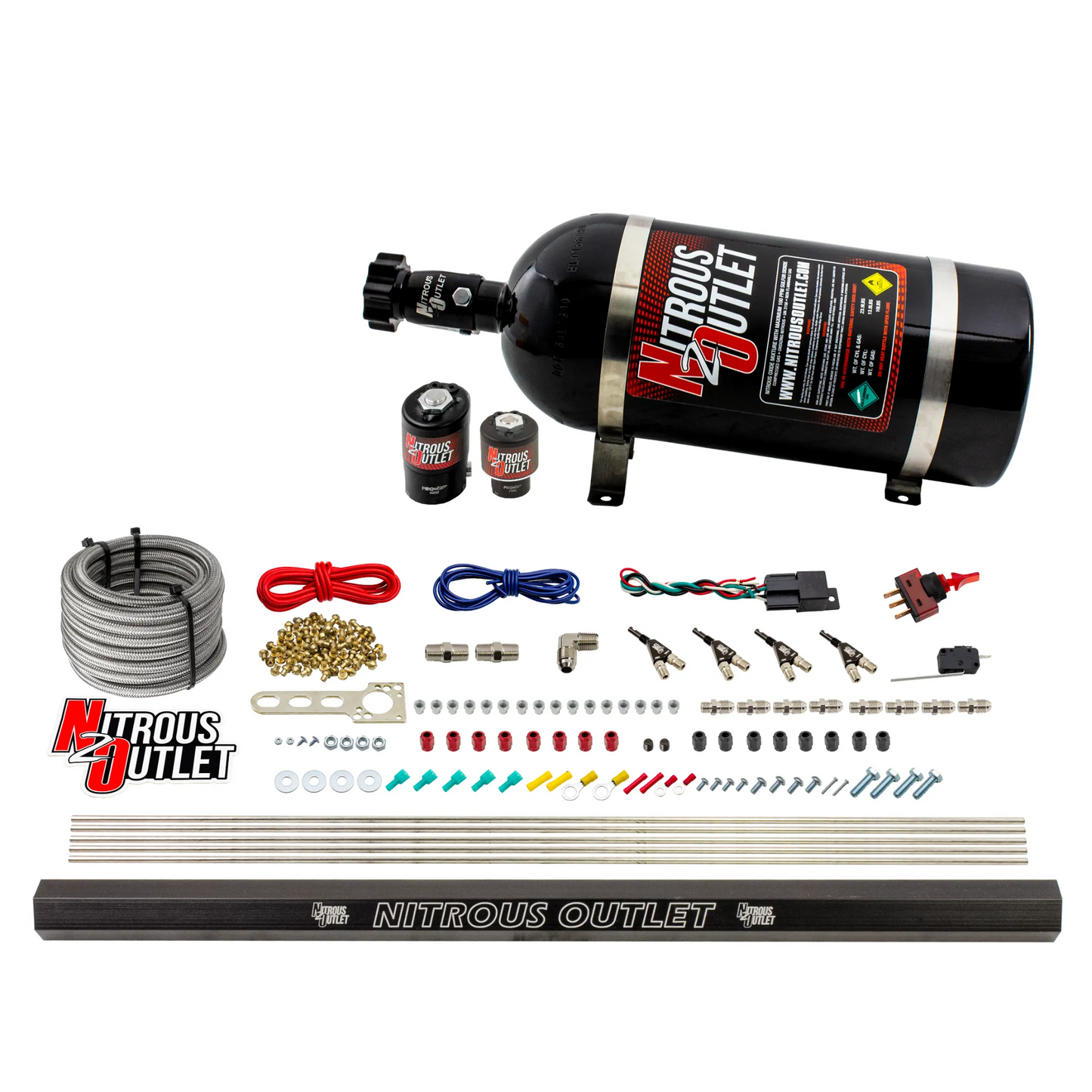 4 Cylinder 2 Solenoid Direct Port System With Single Injection Rail (Gas)