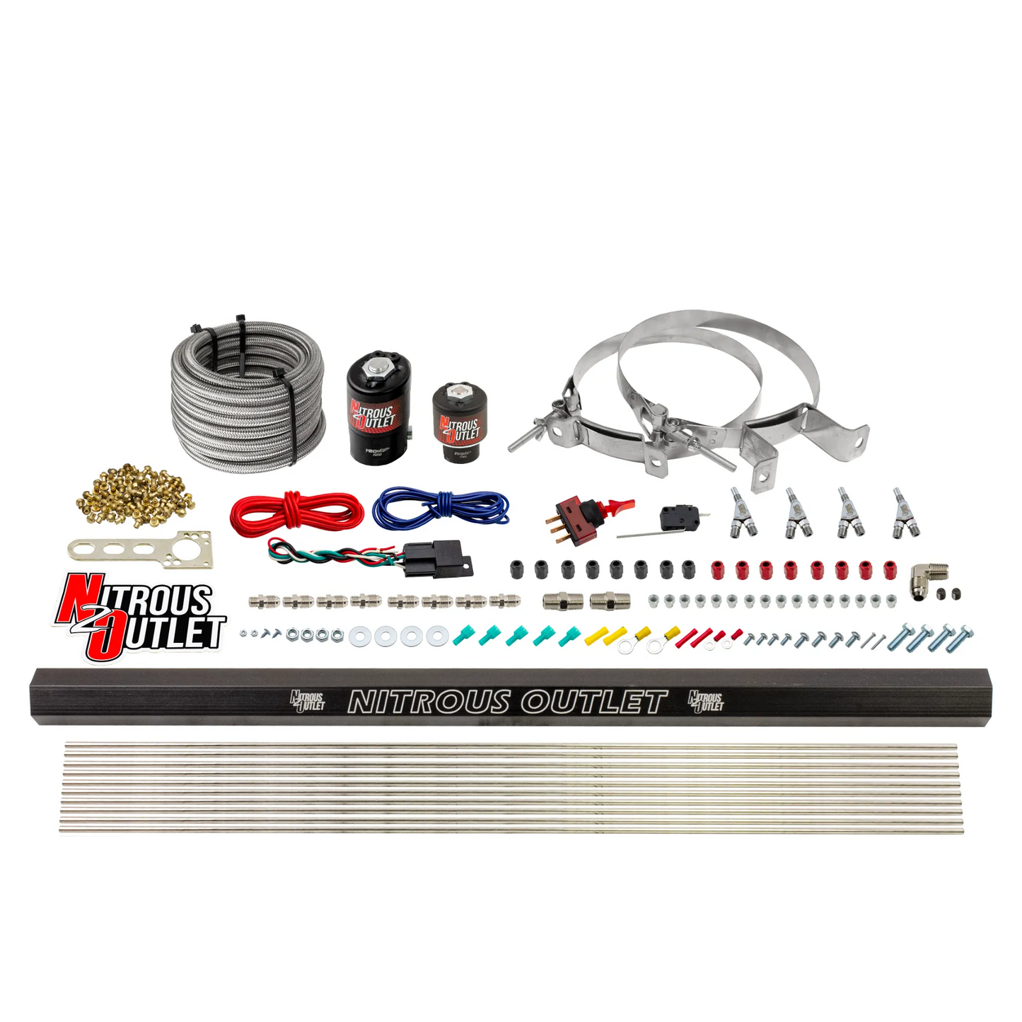 4 Cylinder 2 Solenoid Direct Port System With Single Injection Rail, SBT Nozzle (Gas)
