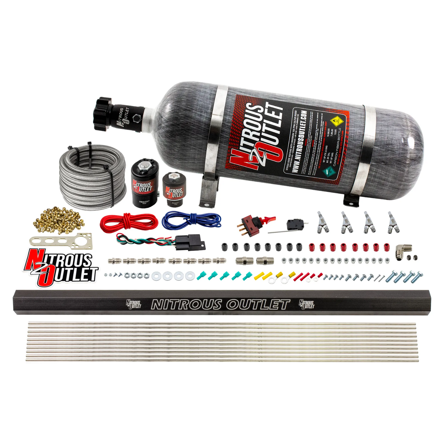 4 Cylinder 2 Solenoid Direct Port System With Single Injection Rail, SBT Nozzle (Gas)